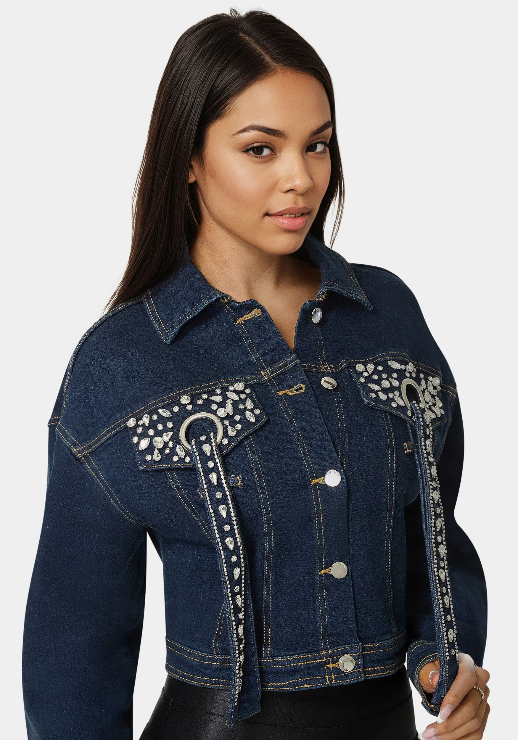 14422-button-front-stud-detail-denim-jacket-3.webp Button Front Stud Detail Denim Jacket