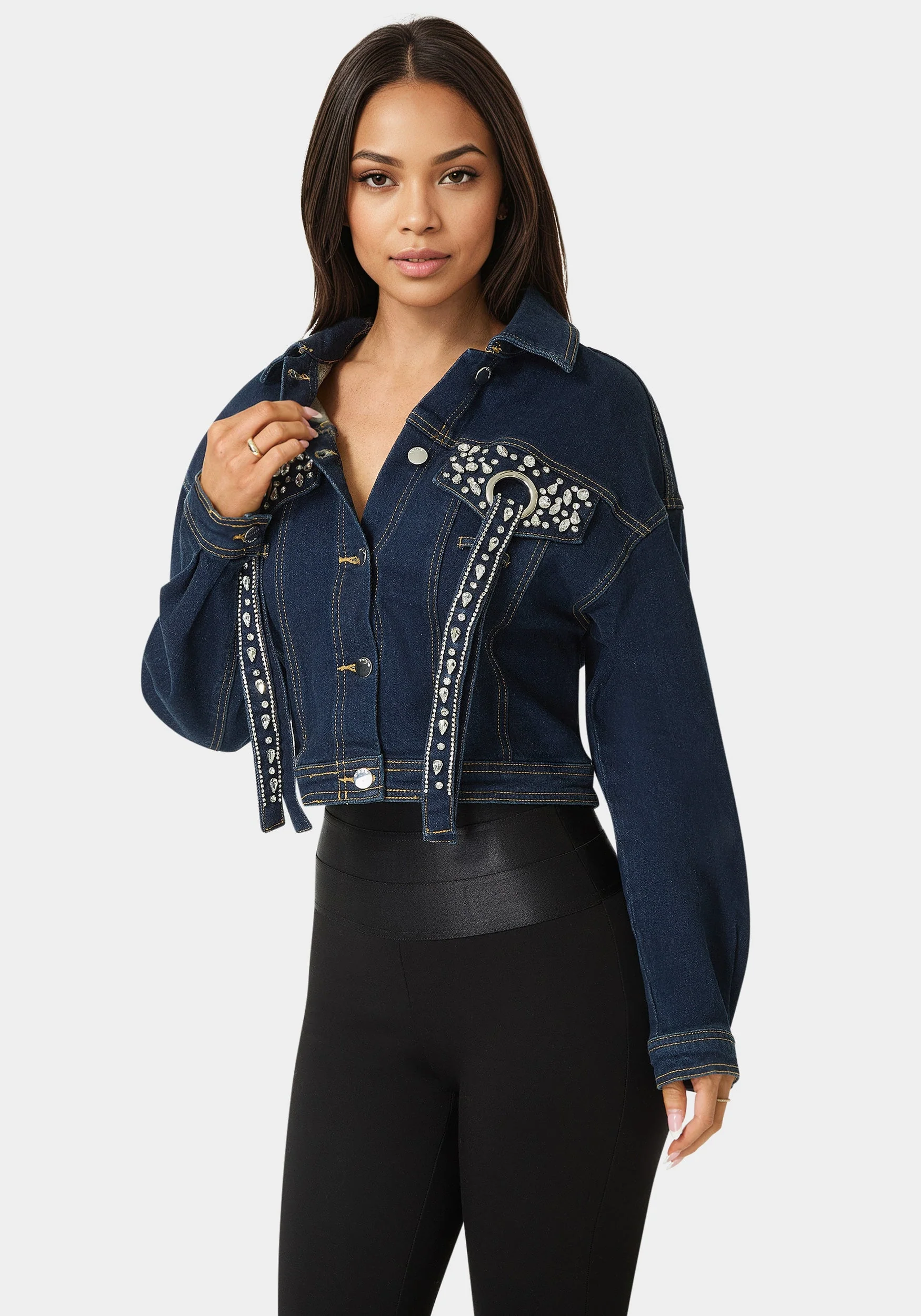 14422-button-front-stud-detail-denim-jacket-4.webp Button Front Stud Detail Denim Jacket