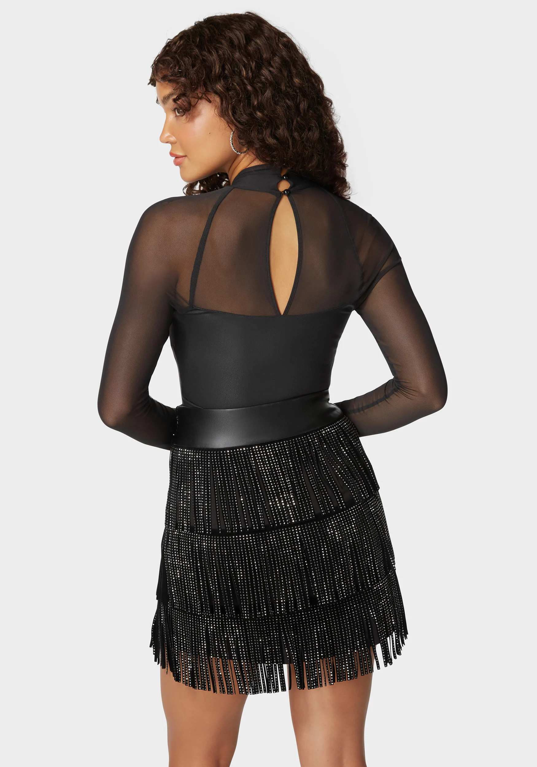 14434-coated-knit-combo-mesh-halter-neck-bodysuit-3.webp Coated Knit Combo Mesh Halter Neck Bodysuit