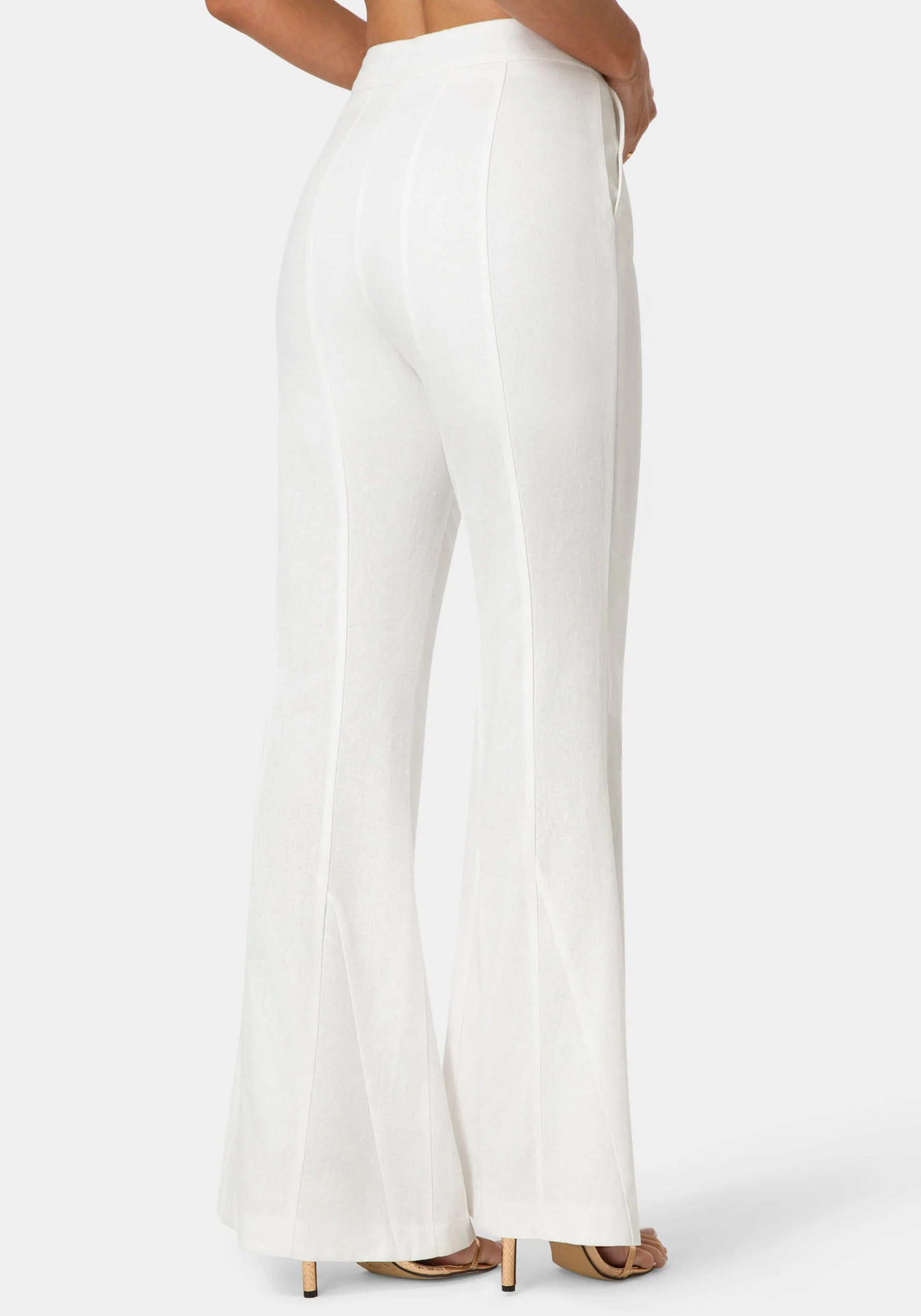 Linen Mini Flare Leg Pant