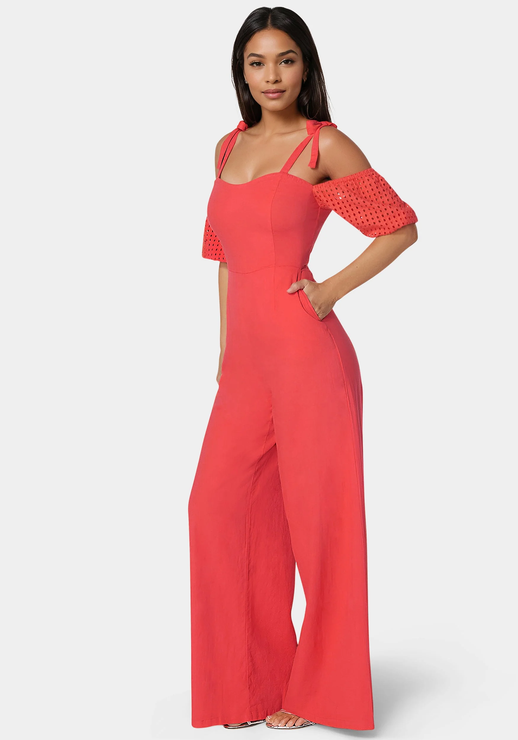 14628-embroidered-cotton-puff-sleeve-full-wide-leg-jumpsuit-2.webp Embroidered Cotton Puff Sleeve Full Wide Leg Jumpsuit