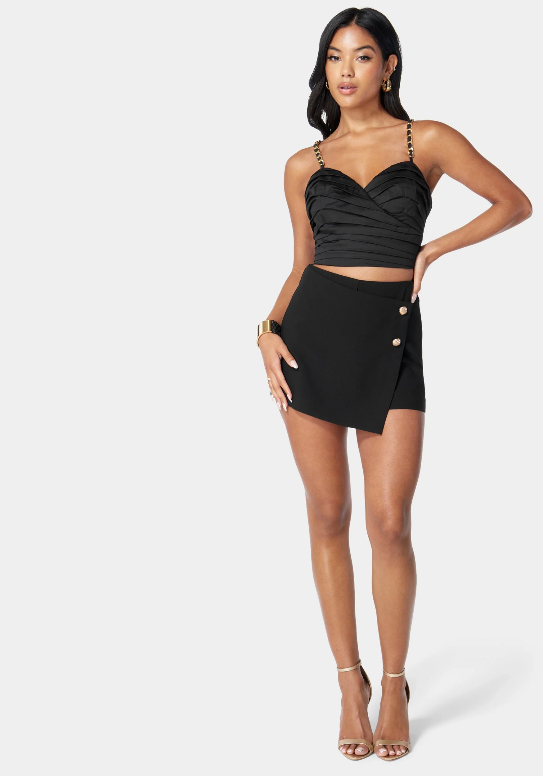 14972-asymmetric-button-detail-skort-2.webp Asymmetric Button Detail Skort