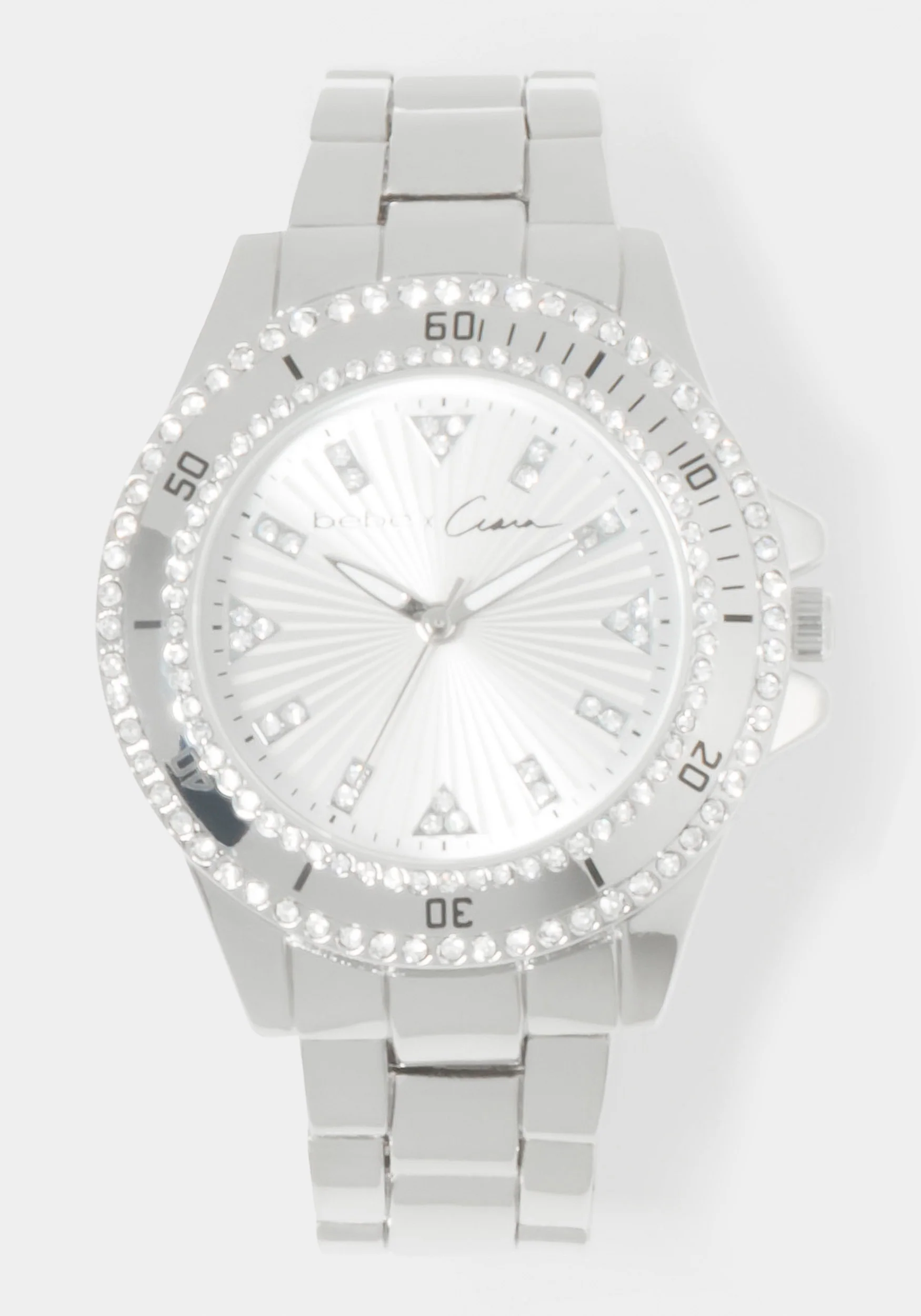 Link Bracelet Crystal Sport Bezel Watch