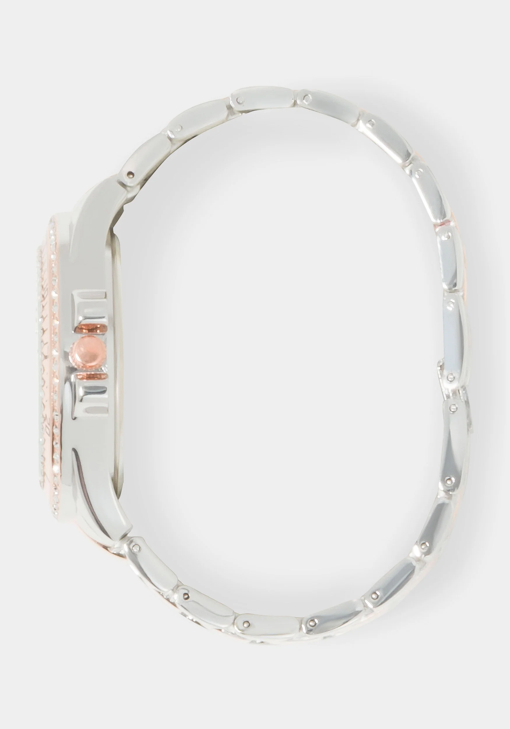 Link Bracelet Crystal Sport Bezel Watch