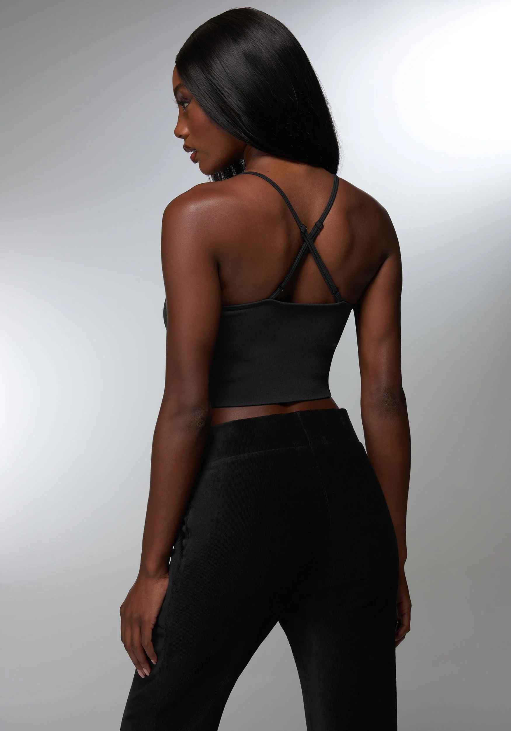 15193-rhinestone-logo-v-neck-bra-tank-3.webp Rhinestone Logo V Neck Bra Tank