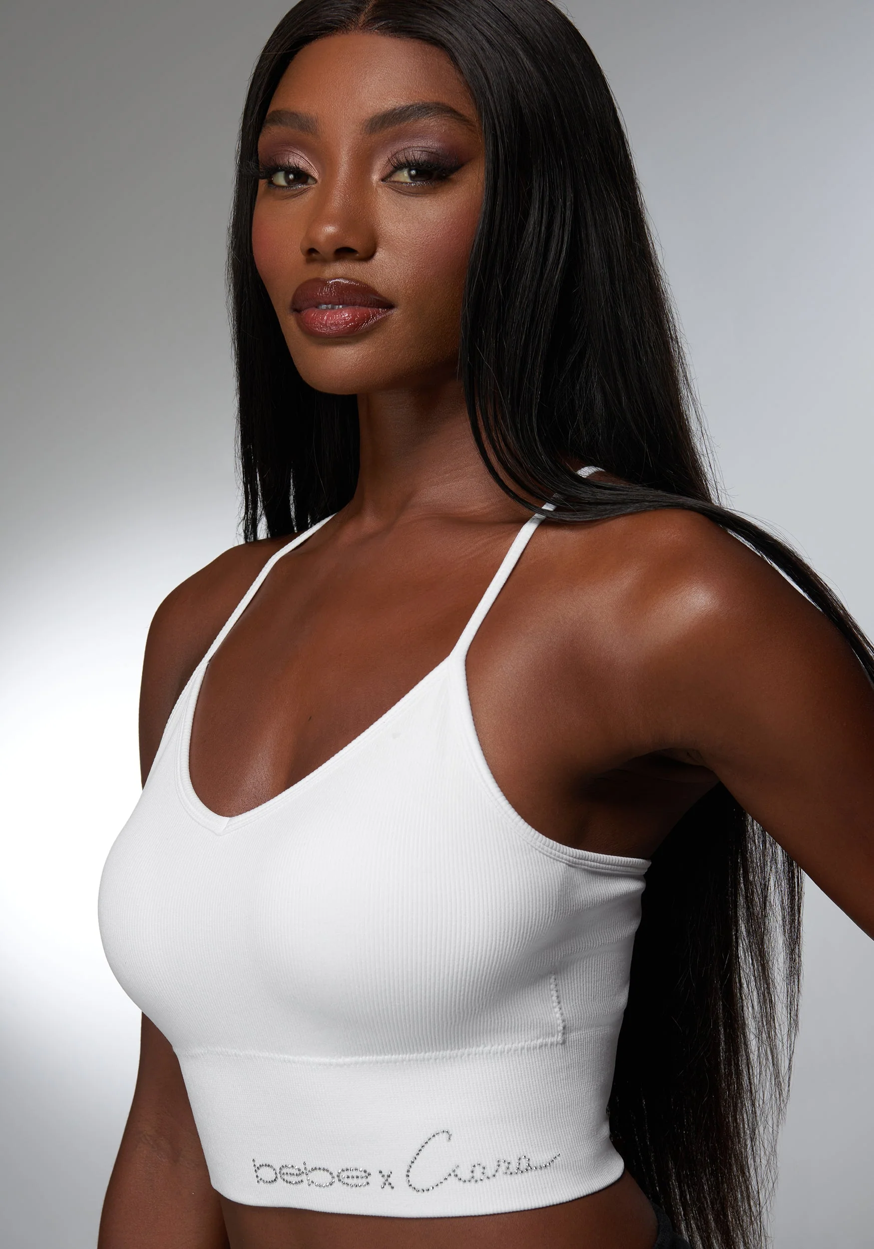 15198-rhinestone-logo-v-neck-bra-tank-5.webp Rhinestone Logo V Neck Bra Tank
