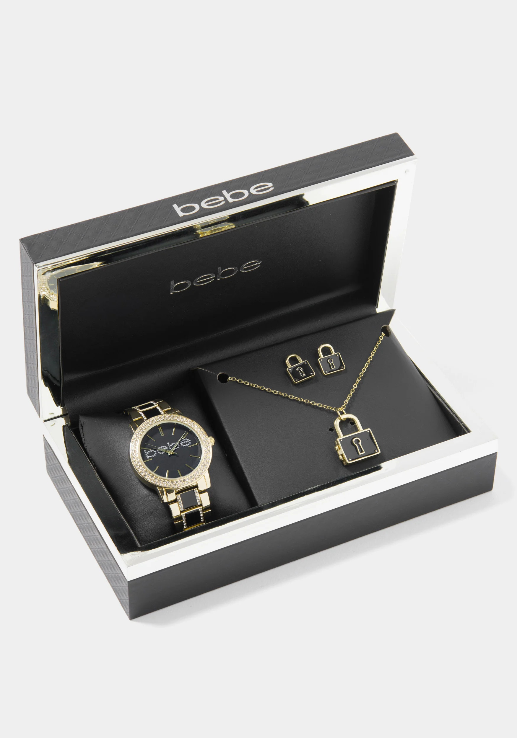 Watch Locket And Earring Set