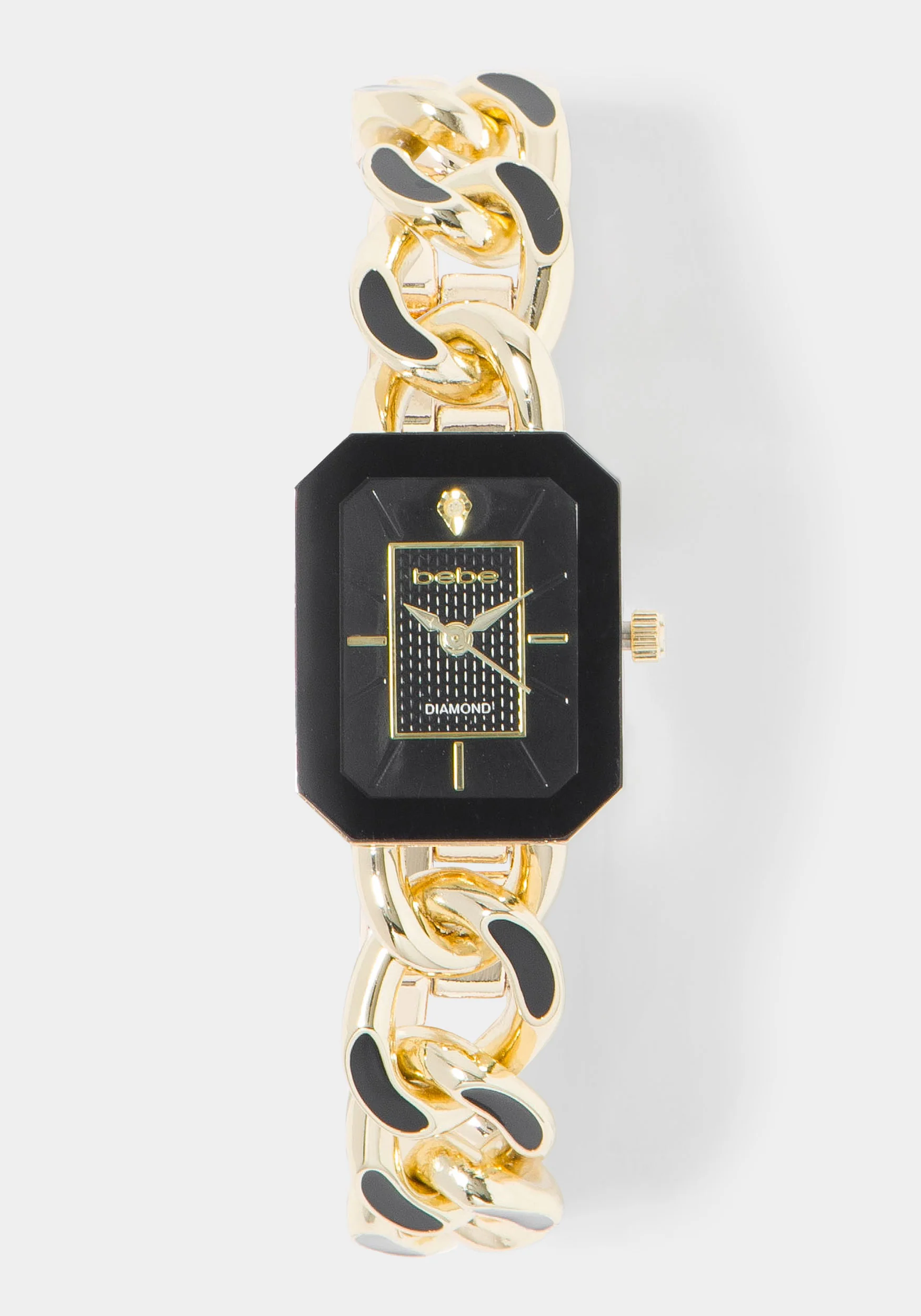 Diamond Dial Watch Necklace And Earring Set