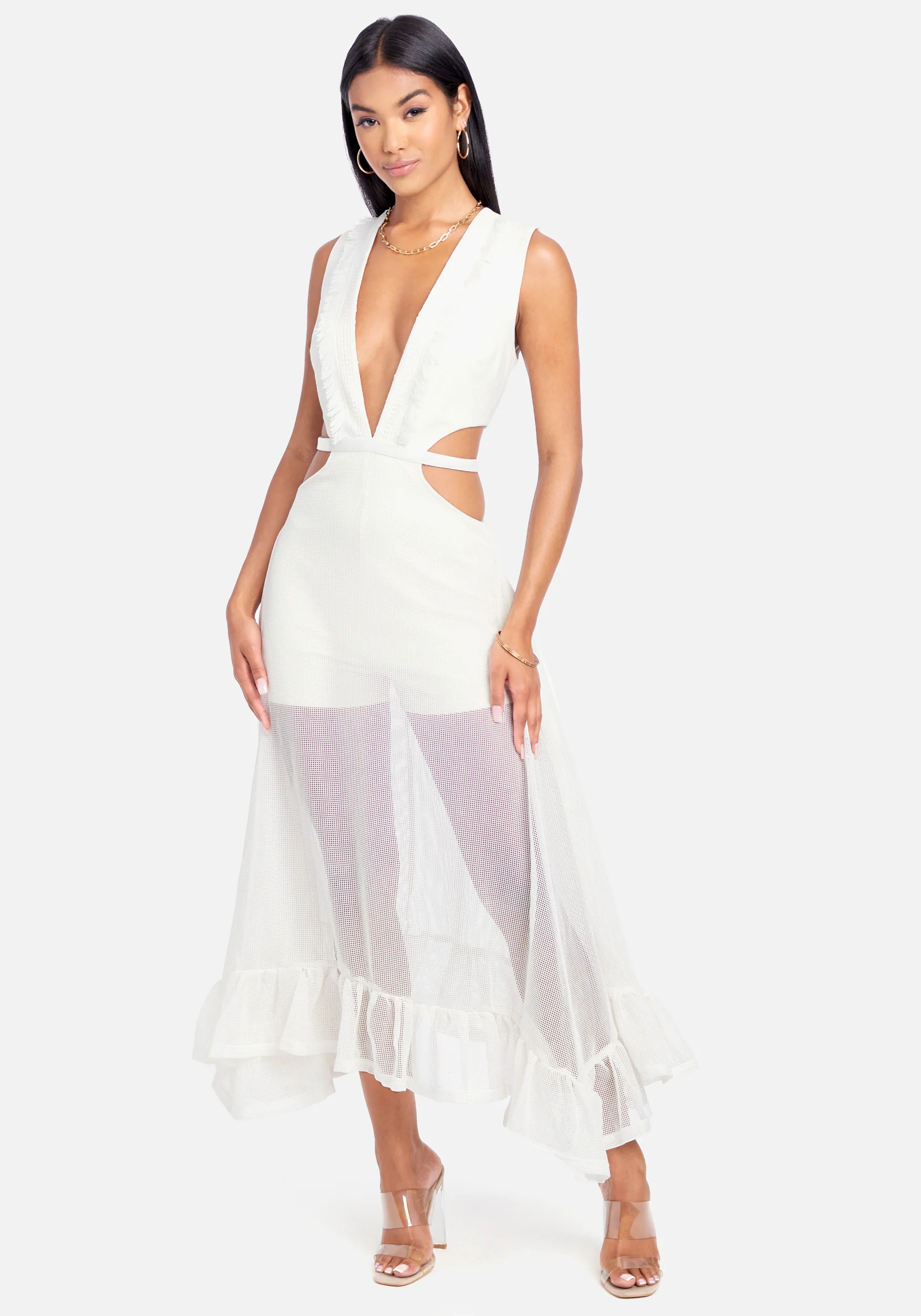15287-fringe-mesh-plunge-maxi-gown-1.webp Fringe Mesh Plunge Maxi Gown