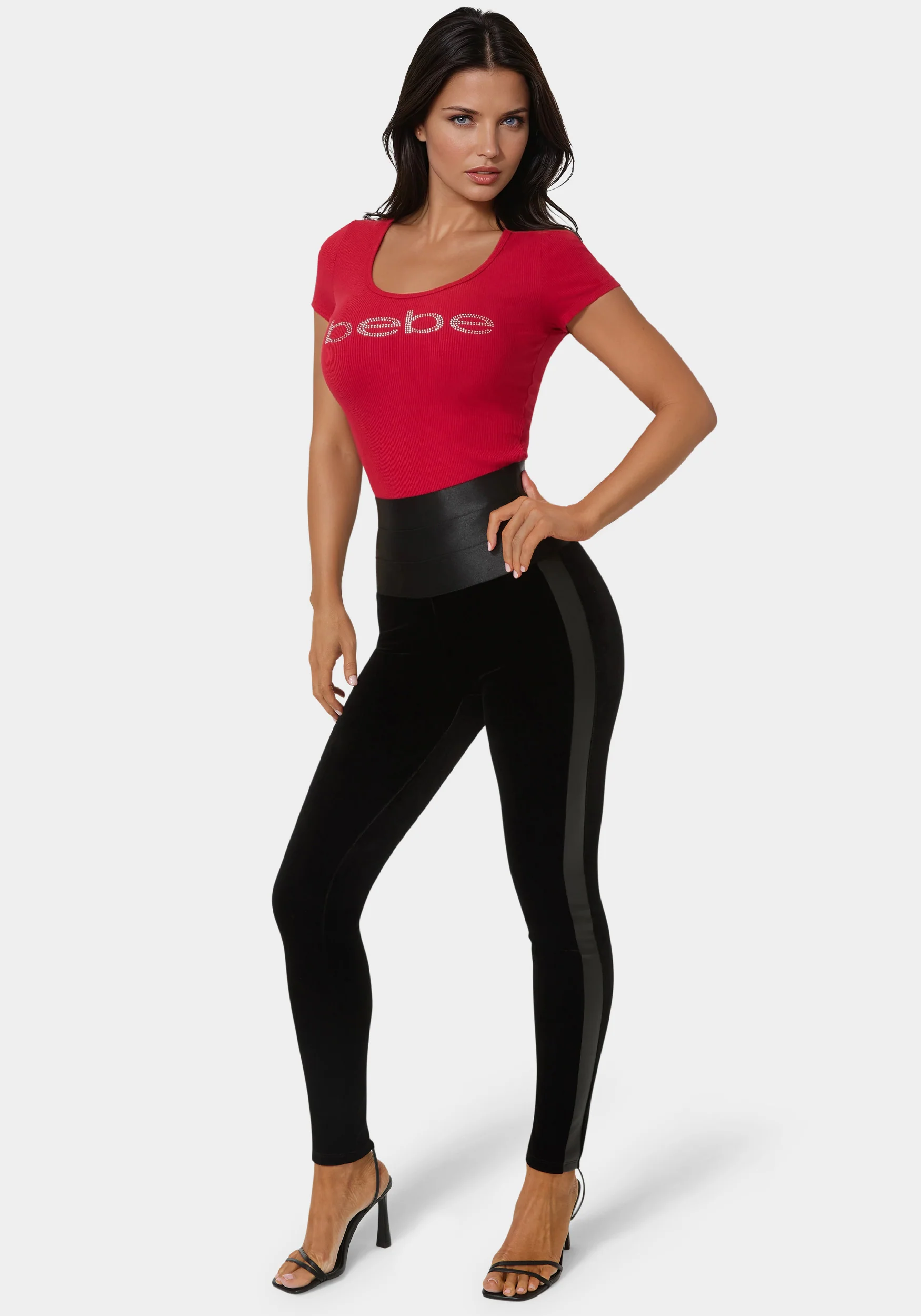 15479-high-waist-elastic-waistband-velour-legging-2.webp High Waist Elastic Waistband Velour Legging