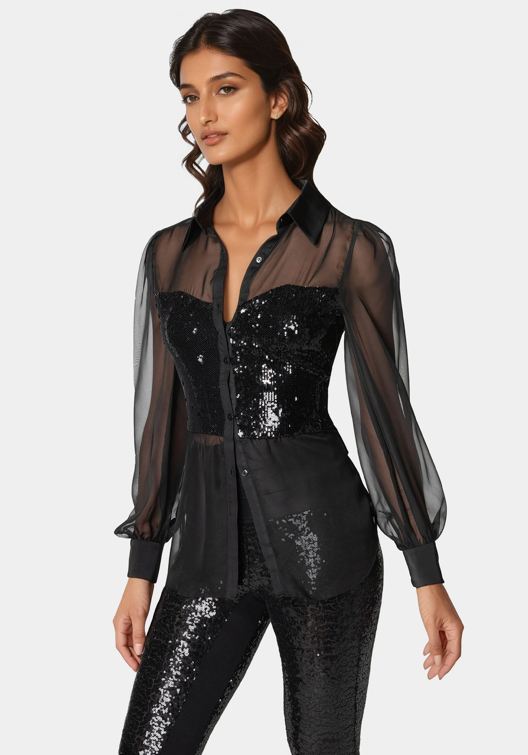 15675-sequin-fooler-chiffon-blouse-2.webp Sequin Fooler Chiffon Blouse