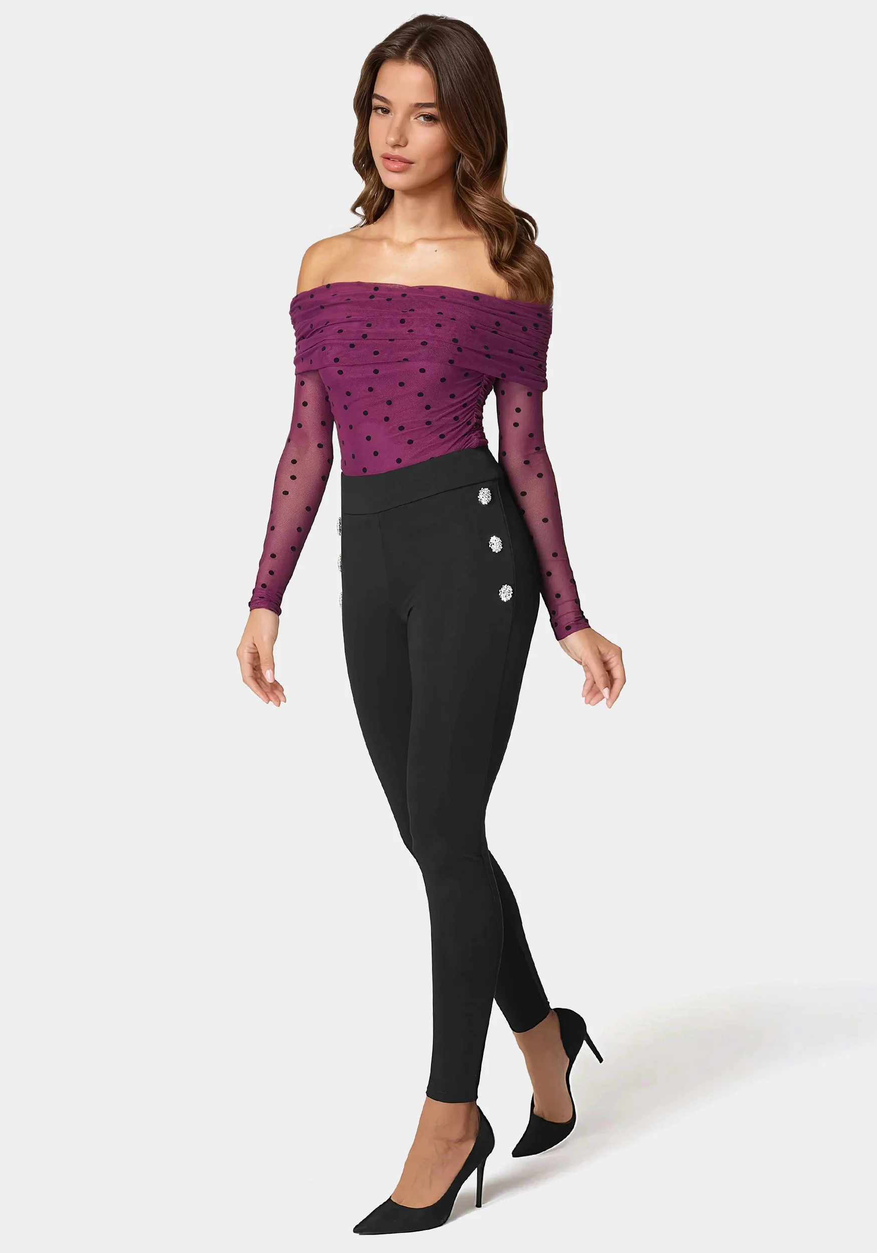 15851-high-waist-rhinestone-button-legging-2.webp High Waist Rhinestone Button Legging