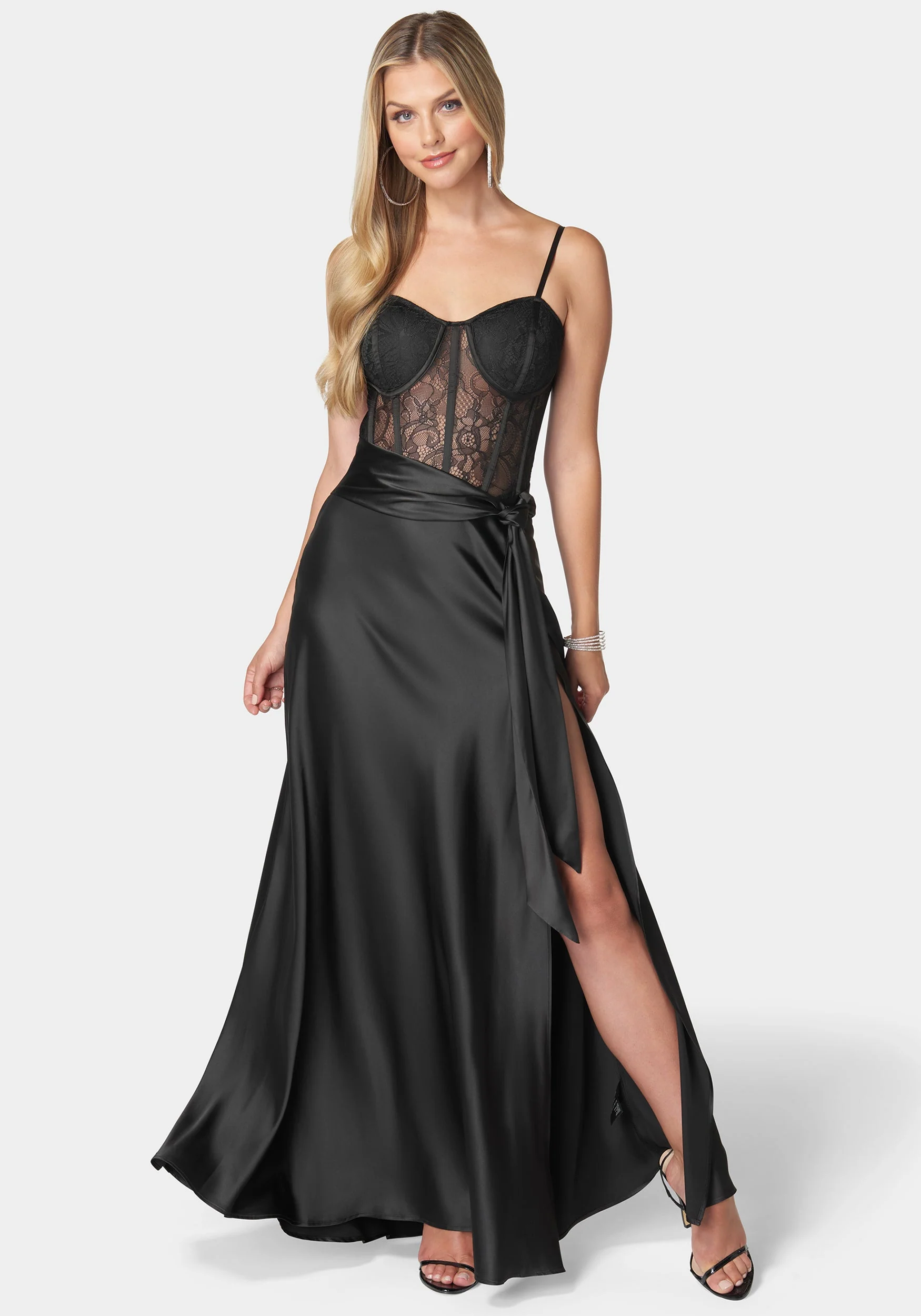 16117-lace-and-satin-bustier-gown-1.webp Lace And Satin Bustier Gown