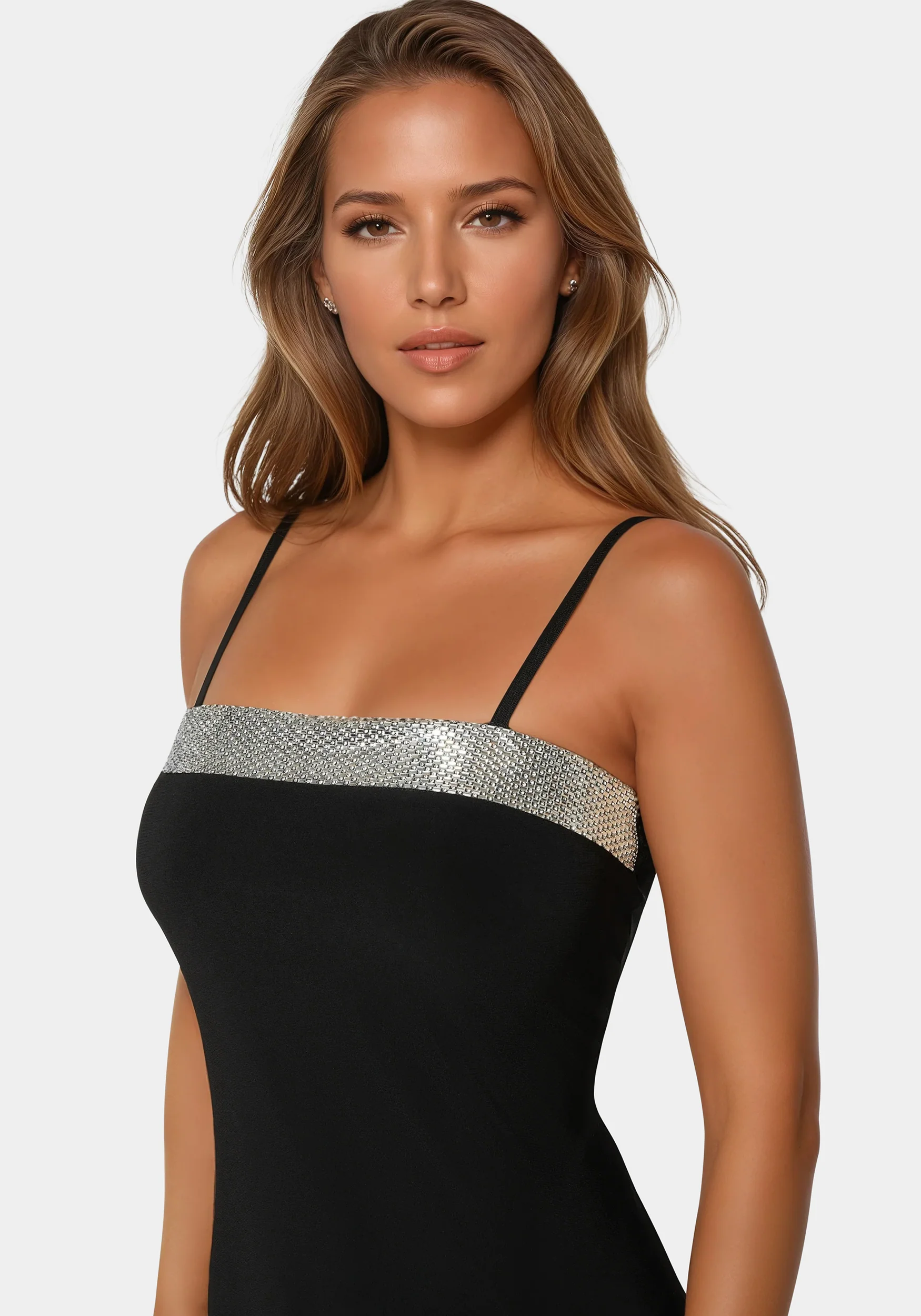 163-rhinestone-trim-jersey-short-dress-4.webp Rhinestone Trim Jersey Short Dress