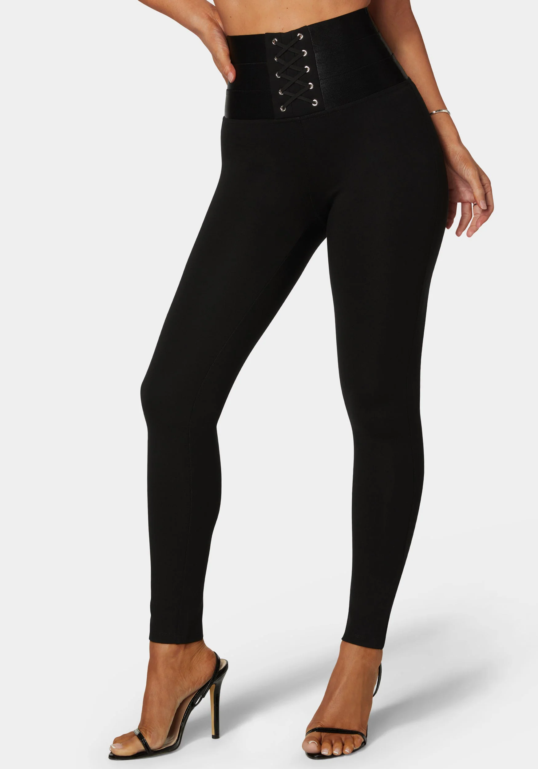 16671-high-waisted-elastic-waistband-lace-up-legging-1.webp High Waisted Elastic Waistband Lace Up Legging