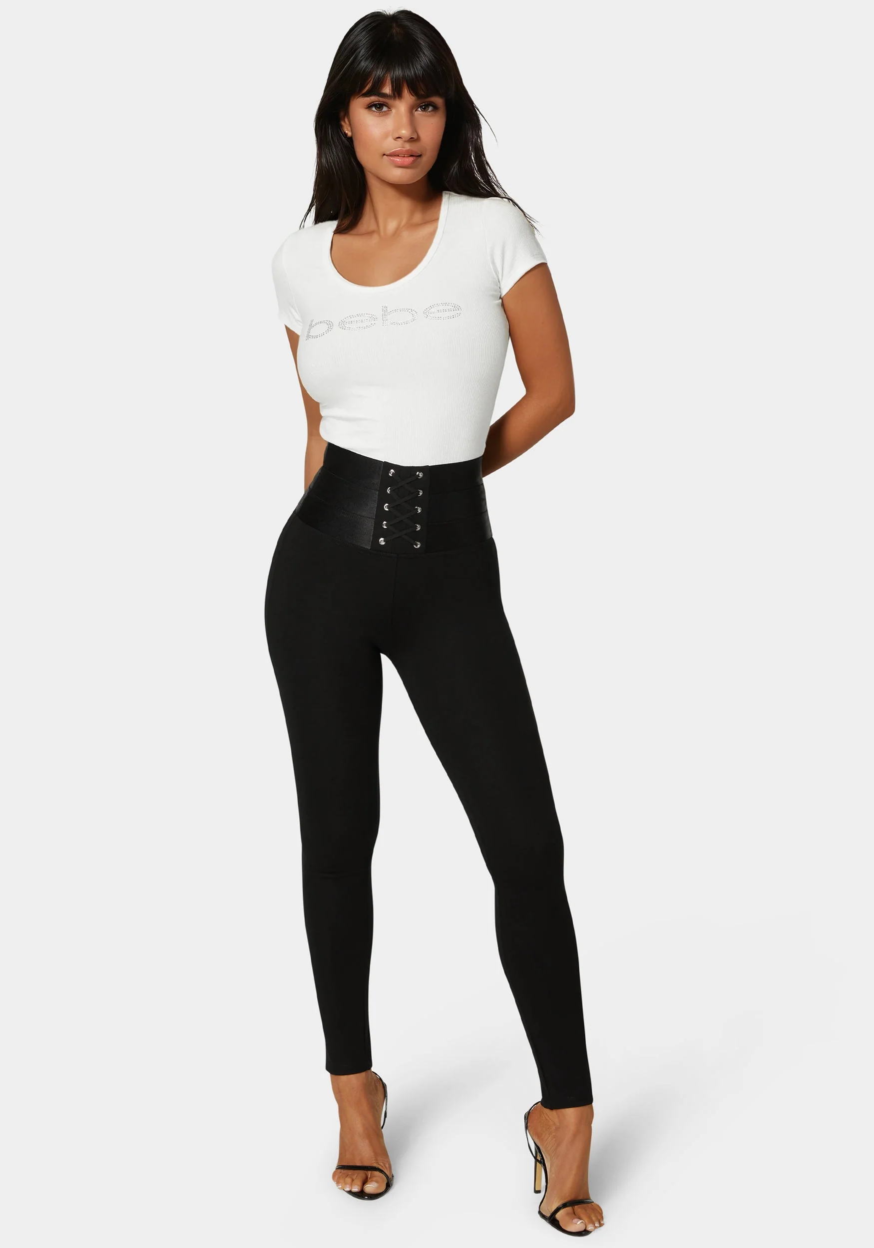 16671-high-waisted-elastic-waistband-lace-up-legging-4.webp High Waisted Elastic Waistband Lace Up Legging