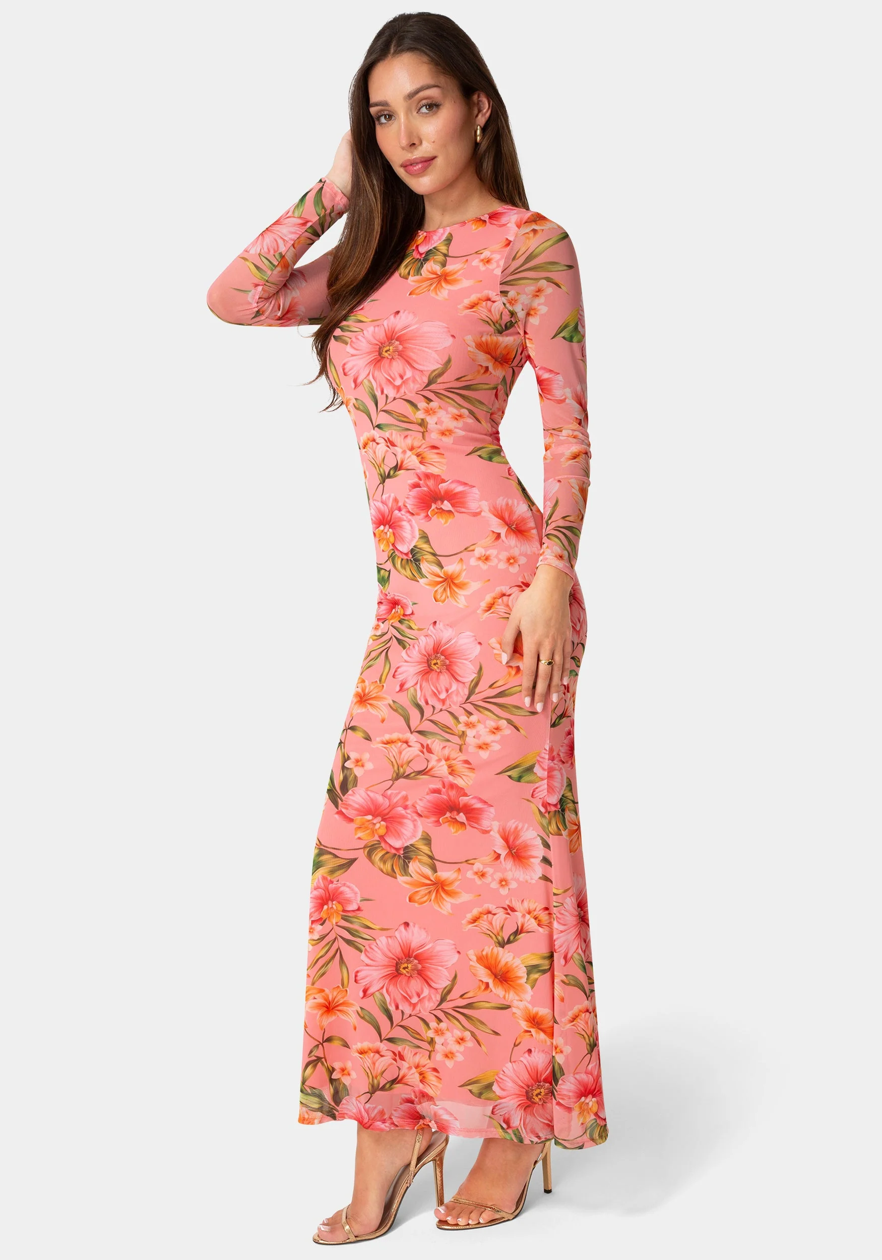 1680-long-sleeve-mesh-maxi-dress-2.webp Long Sleeve Mesh Maxi Dress