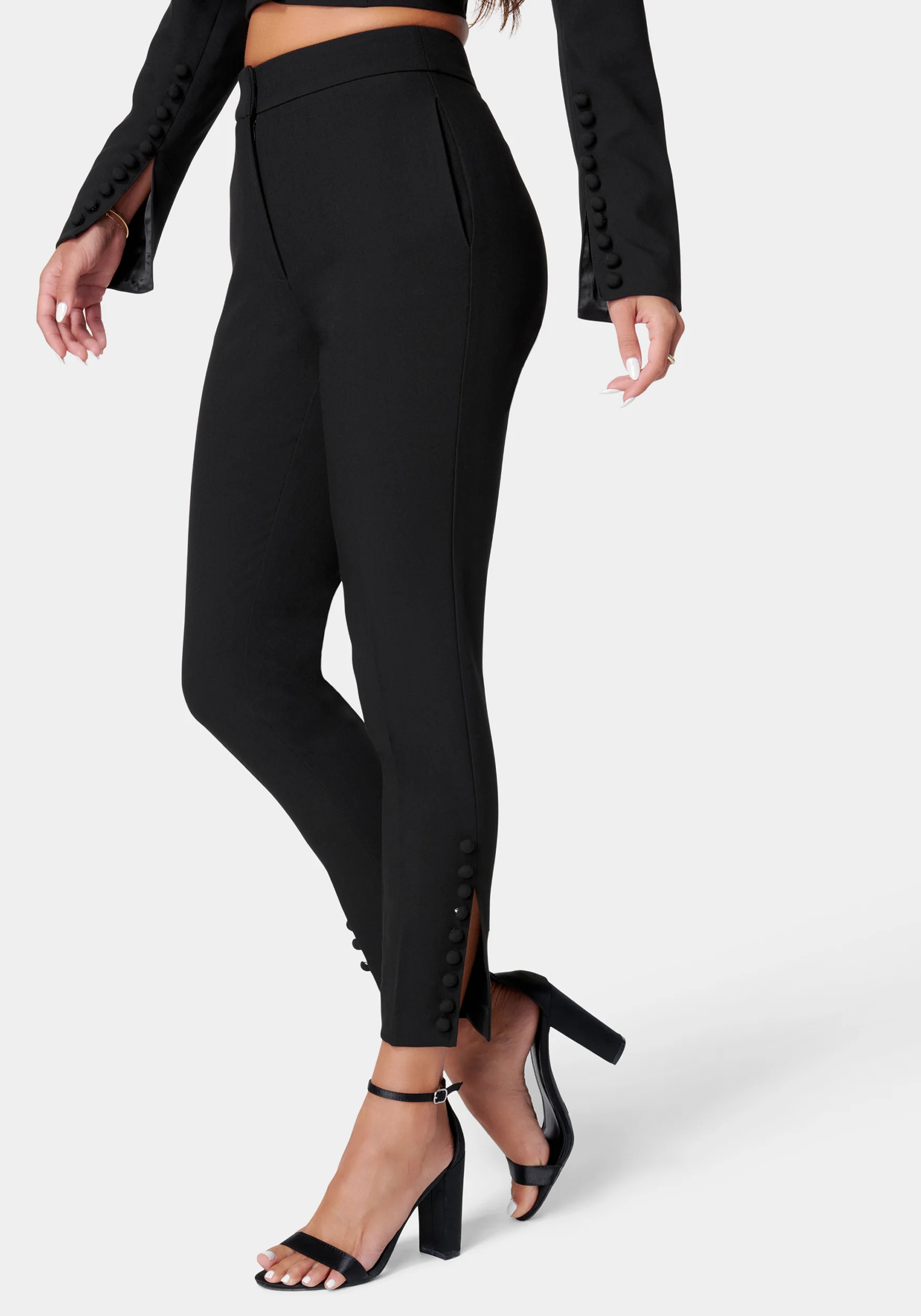 16801-high-waist-tailored-button-detail-slim-pant-4.webp High Waist Tailored Button Detail Slim Pant