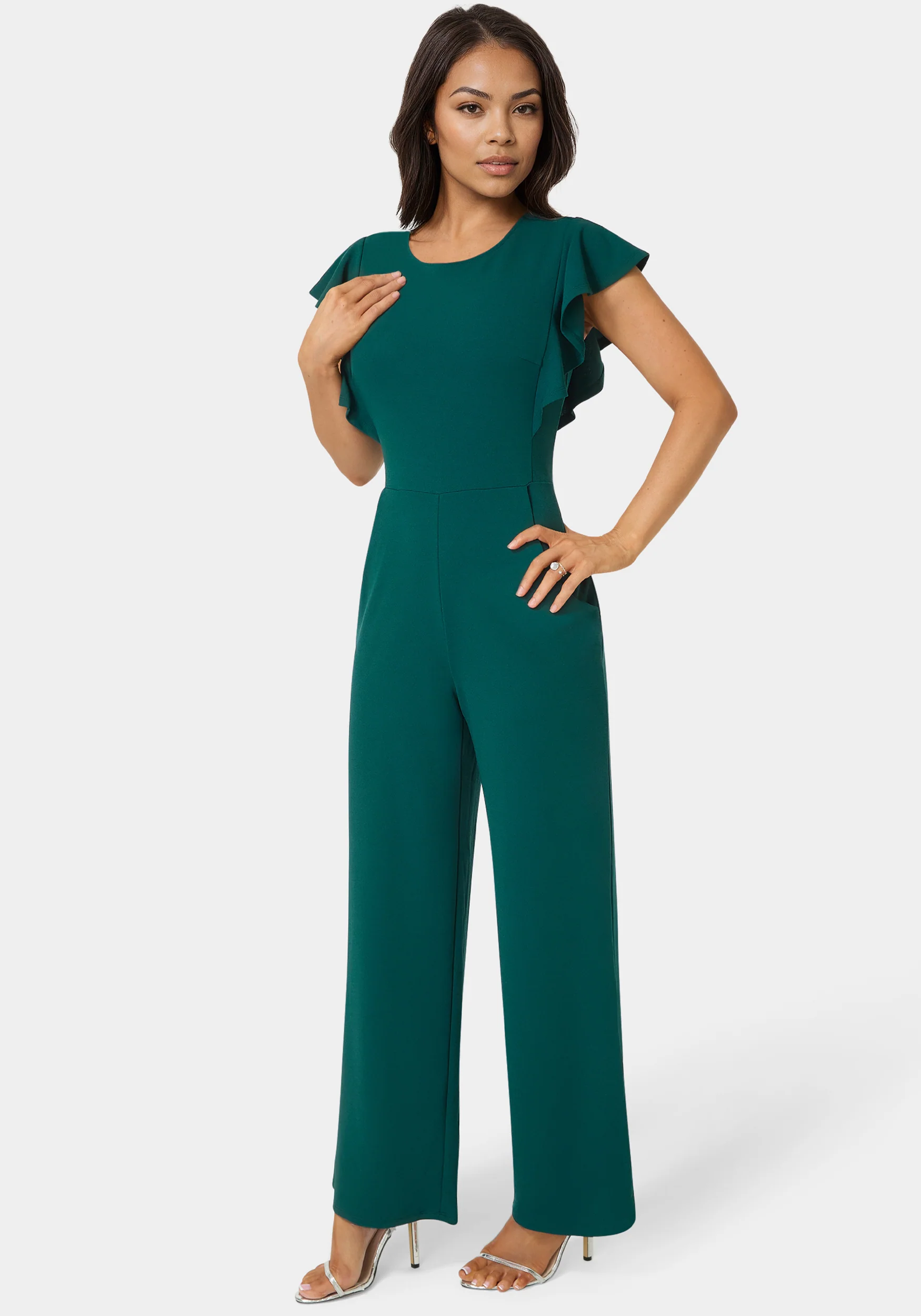 Flutter Sleeve Core Jumpsuit
