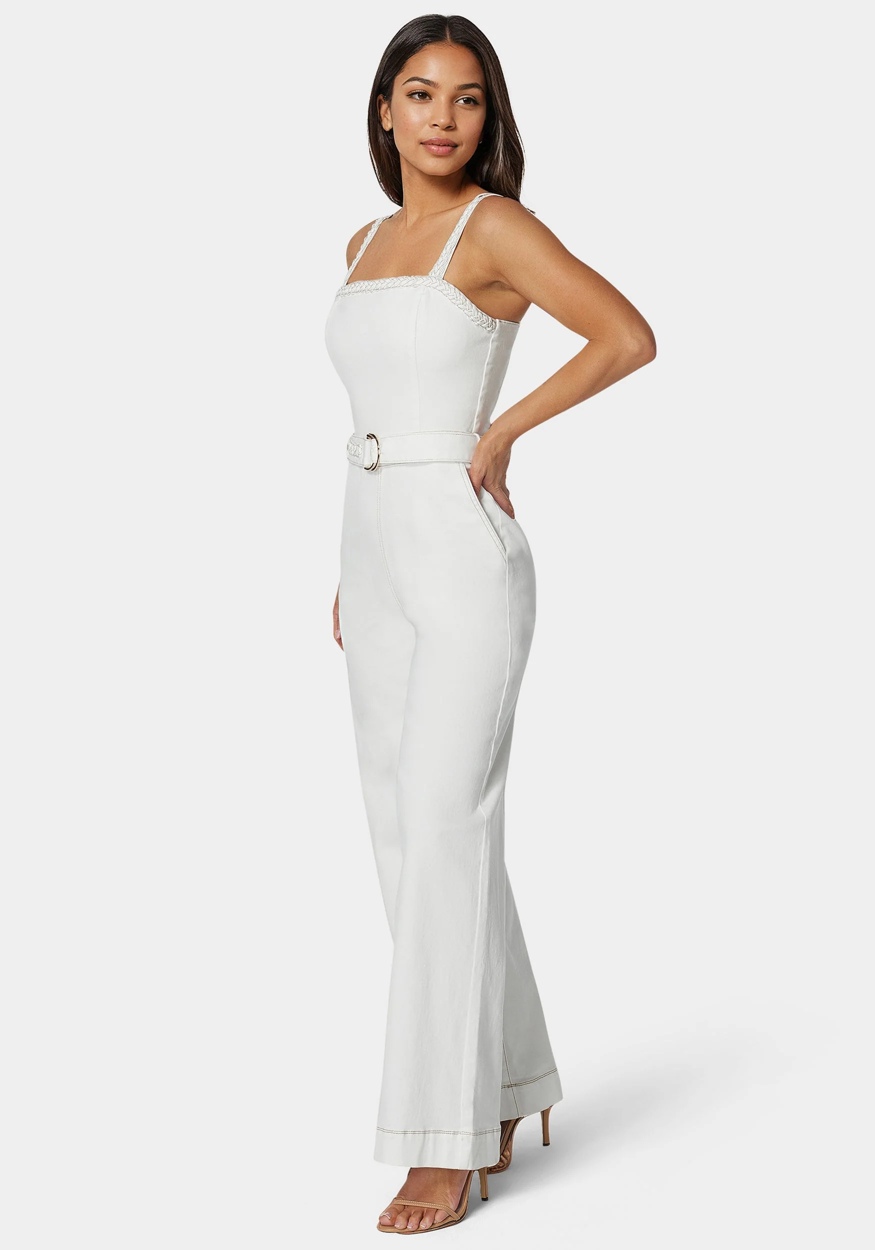 16923-white-braided-wide-leg-denim-jumpsuit-2.webp White Braided Wide Leg Denim Jumpsuit