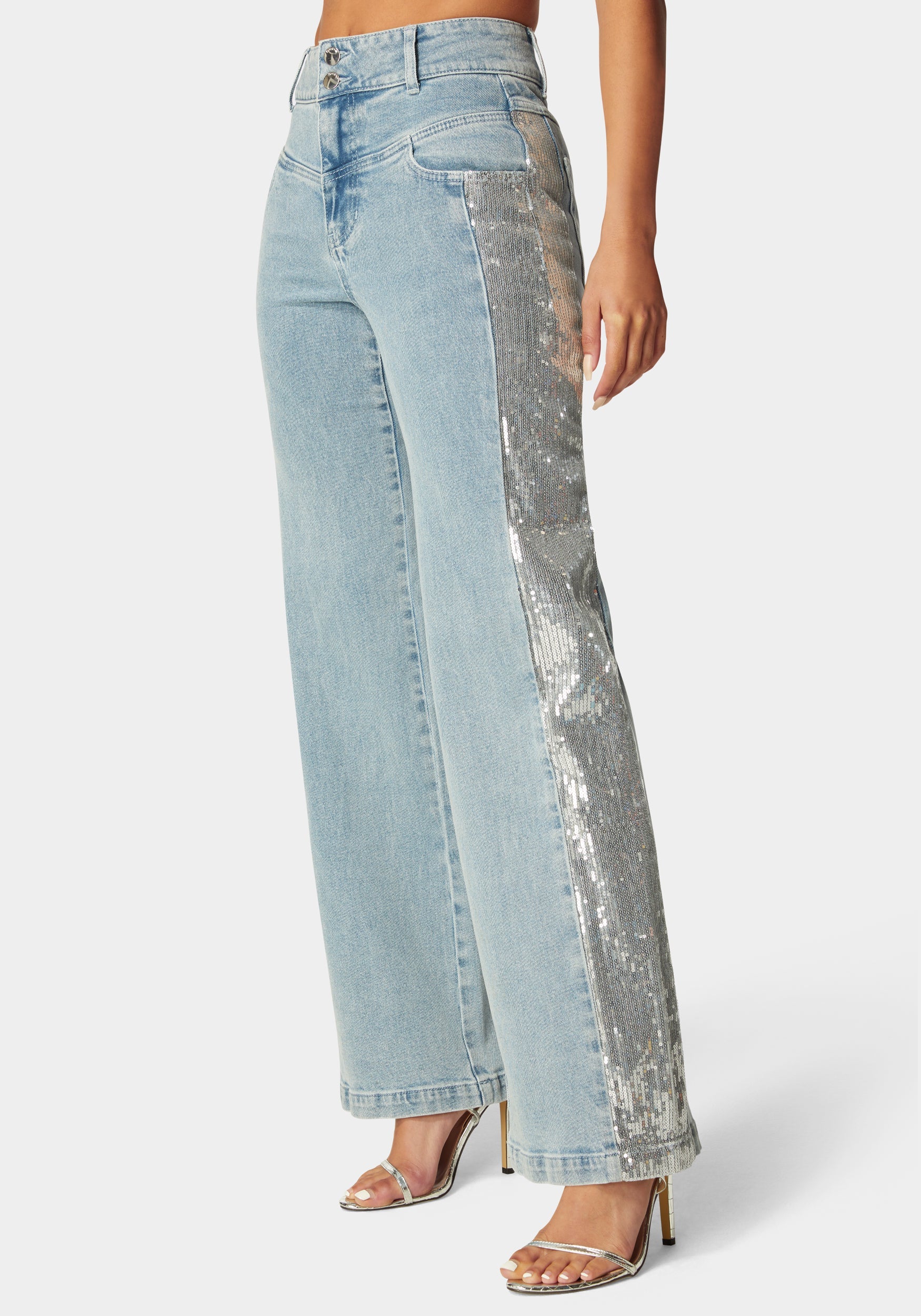 17428-high-waist-sequin-wide-leg-jeans-1.jpg High Waist Sequin Wide Leg Jeans