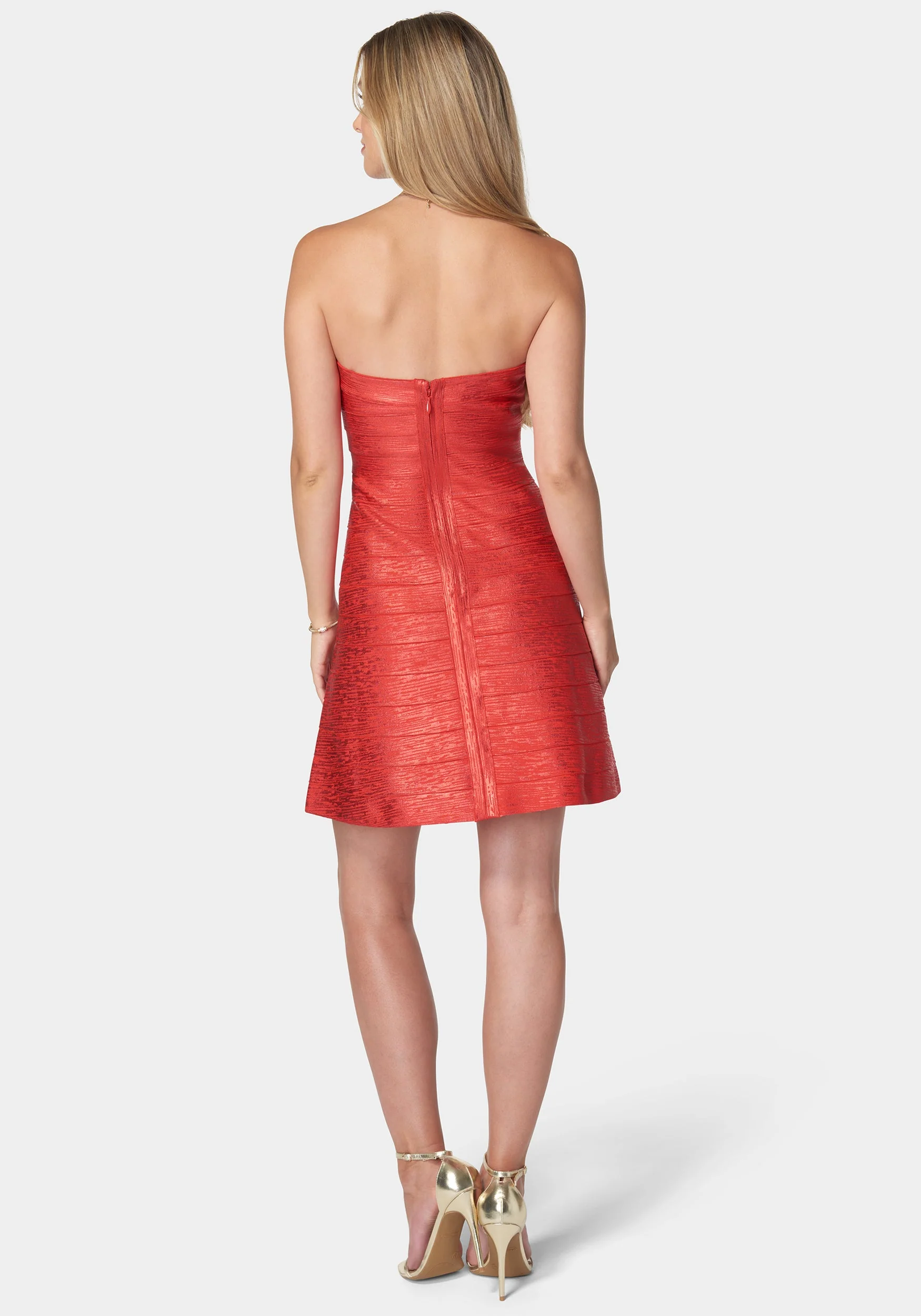 Foil Bandage Mini Dress