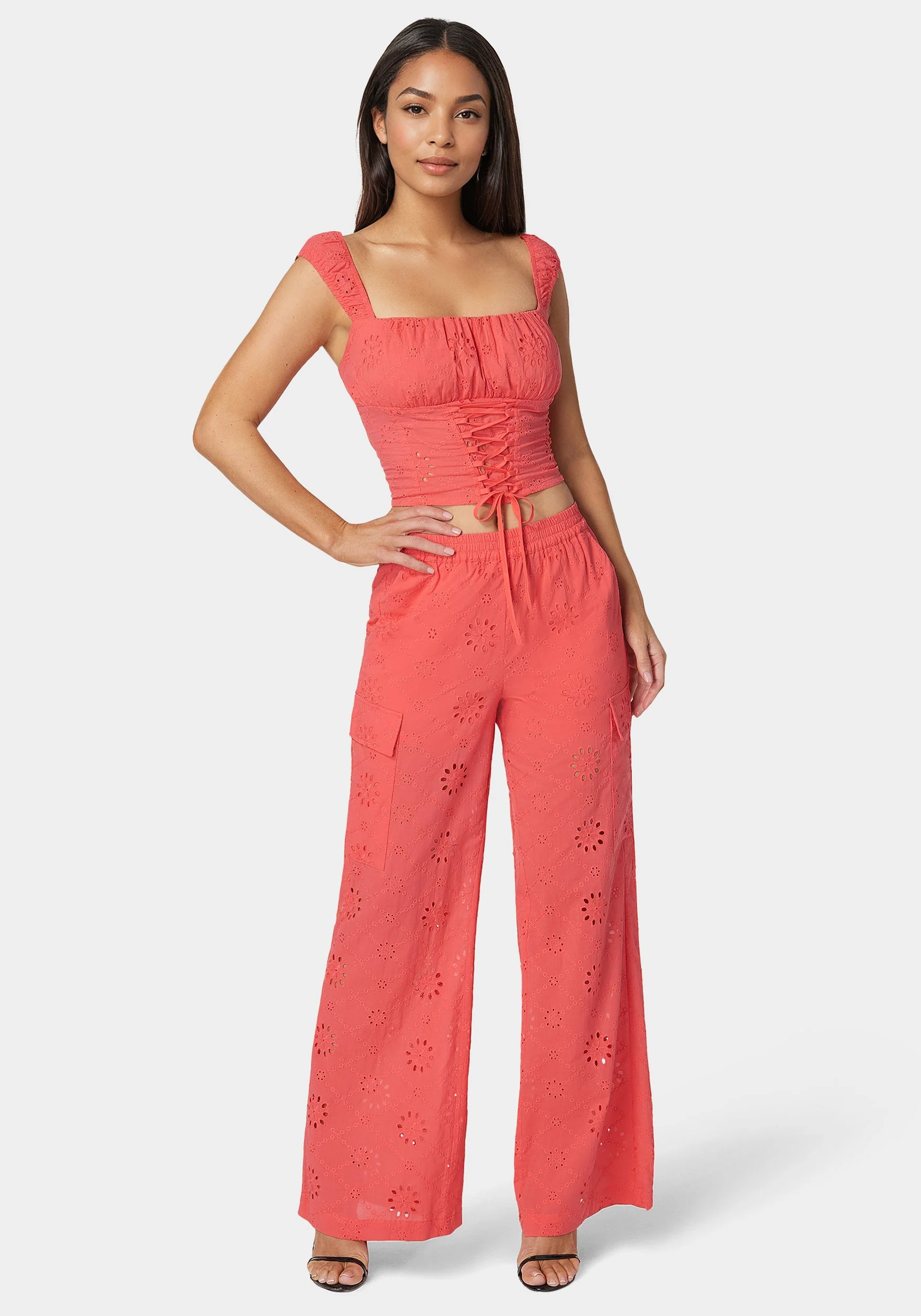 Eyelet Lace Up Corset