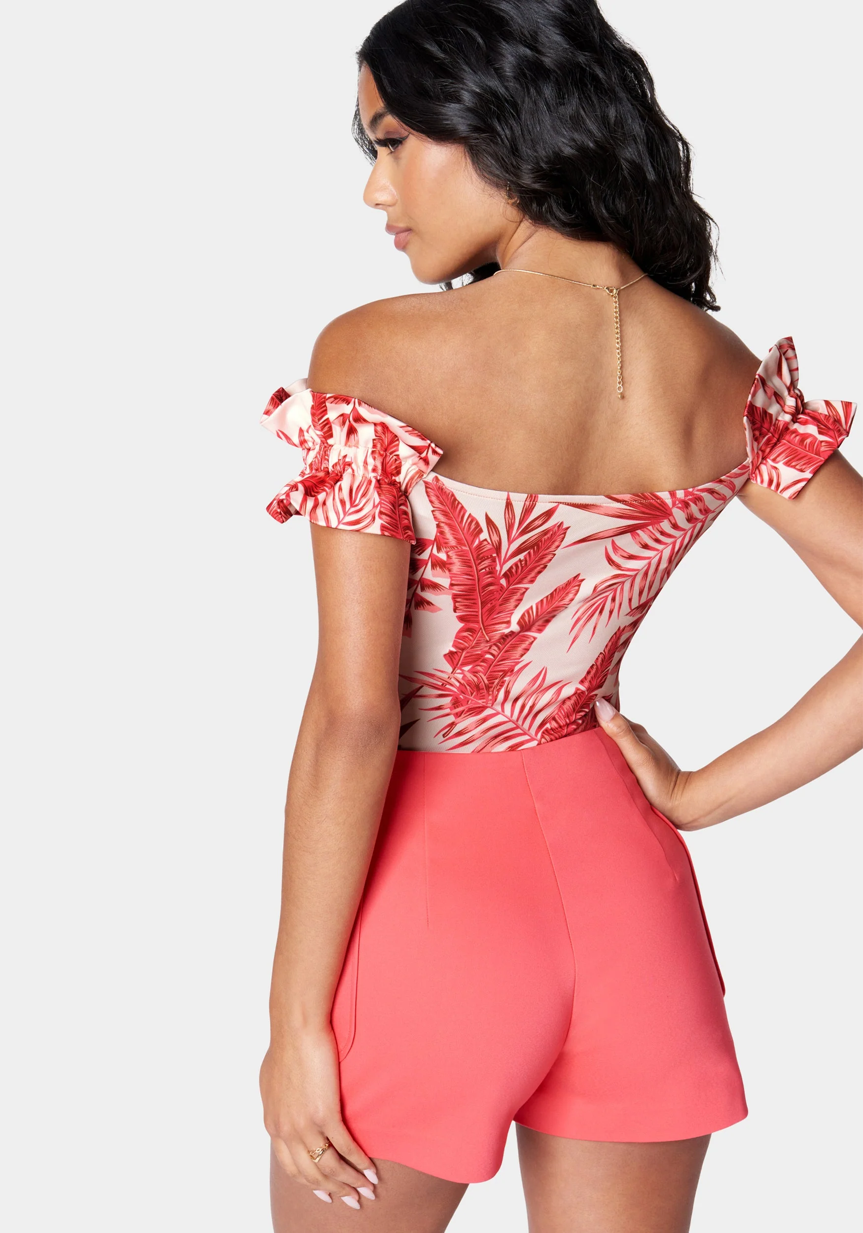 18184-off-shoulder-ruffle-printed-knit-top-3.webp Off Shoulder Ruffle Printed Knit Top