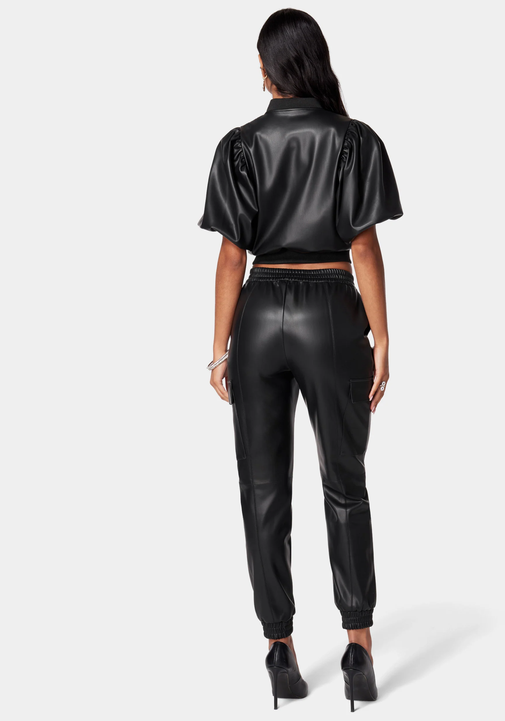 18289-vegan-leather-cargo-pocket-jogger-3.webp Vegan Leather Cargo Pocket Jogger