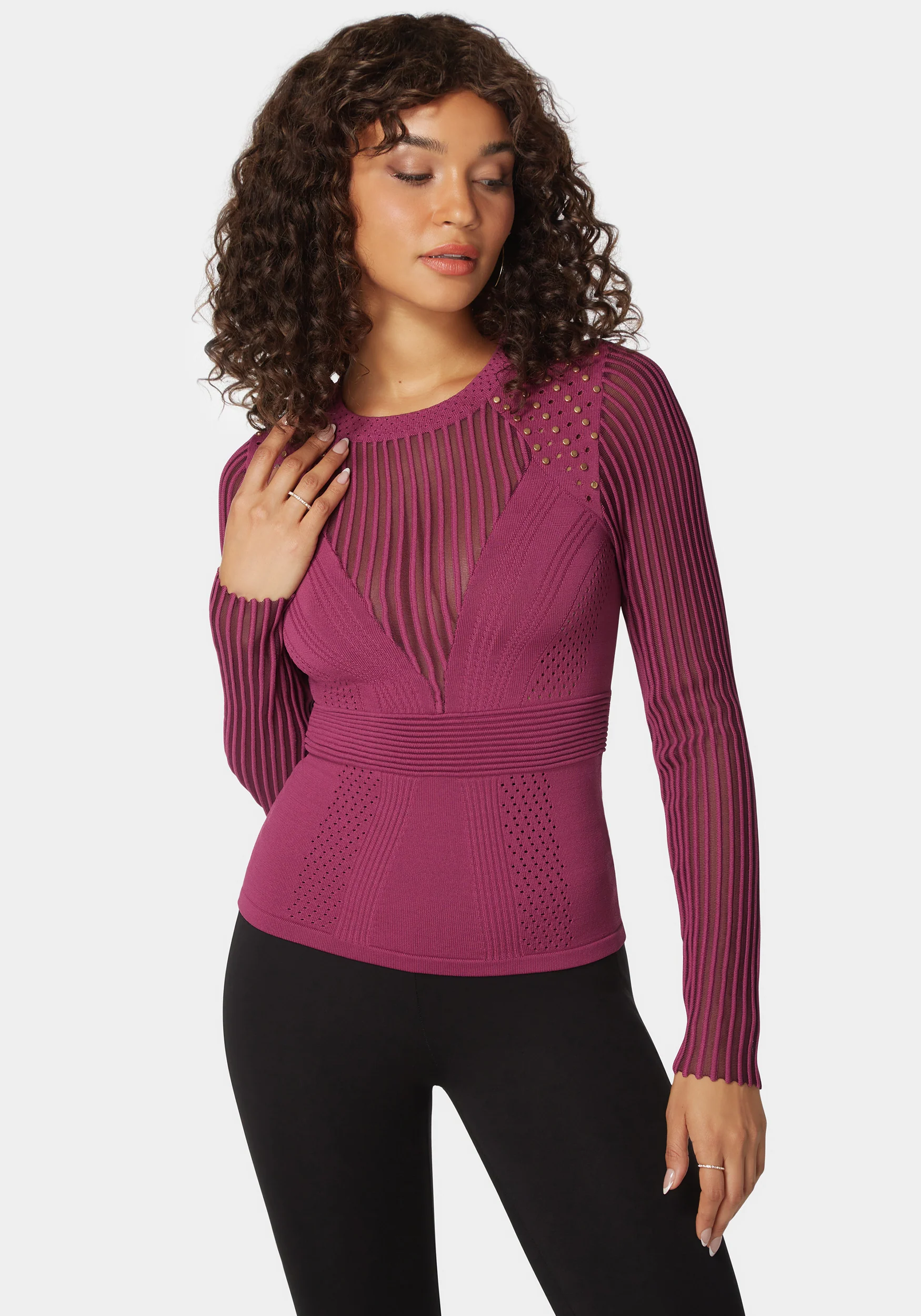 18376-stud-detail-shadow-stripe-sweater-top-1.webp Stud Detail Shadow Stripe Sweater Top