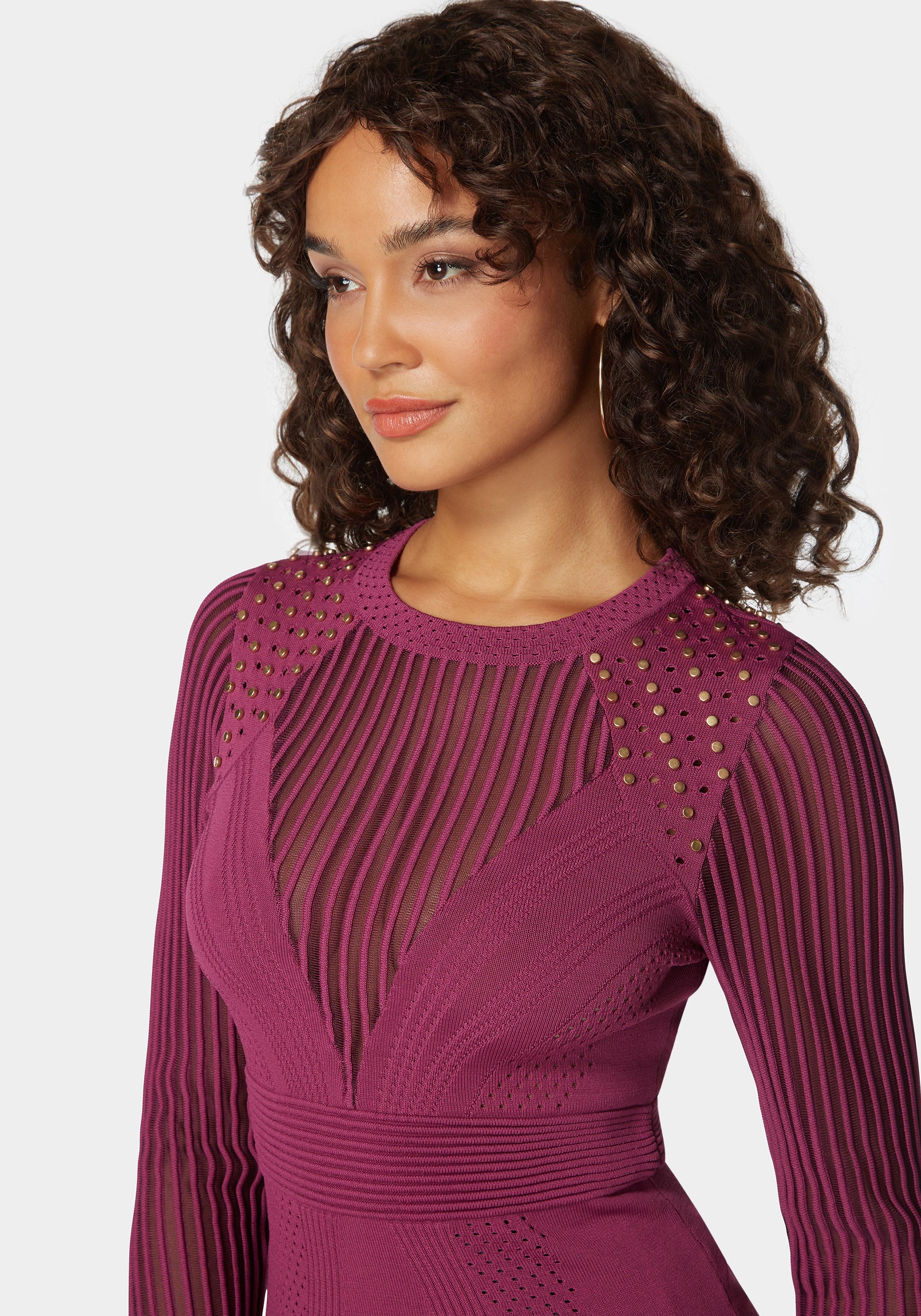 18376-stud-detail-shadow-stripe-sweater-top-4.jpg Stud Detail Shadow Stripe Sweater Top