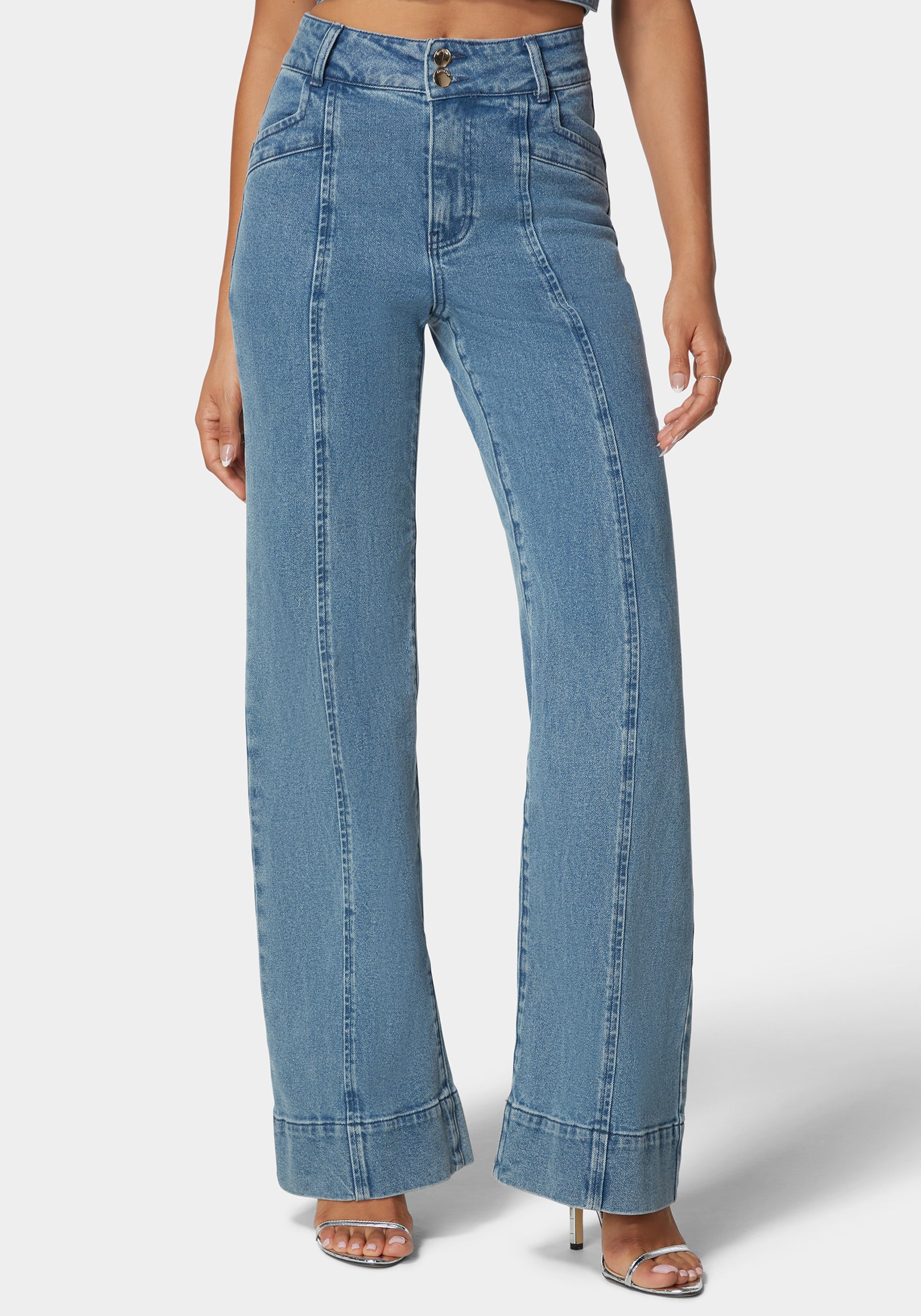 18565-high-waist-seam-detail-ultra-wide-leg-jeans-1.jpg High Waist Seam Detail Ultra Wide Leg Jeans