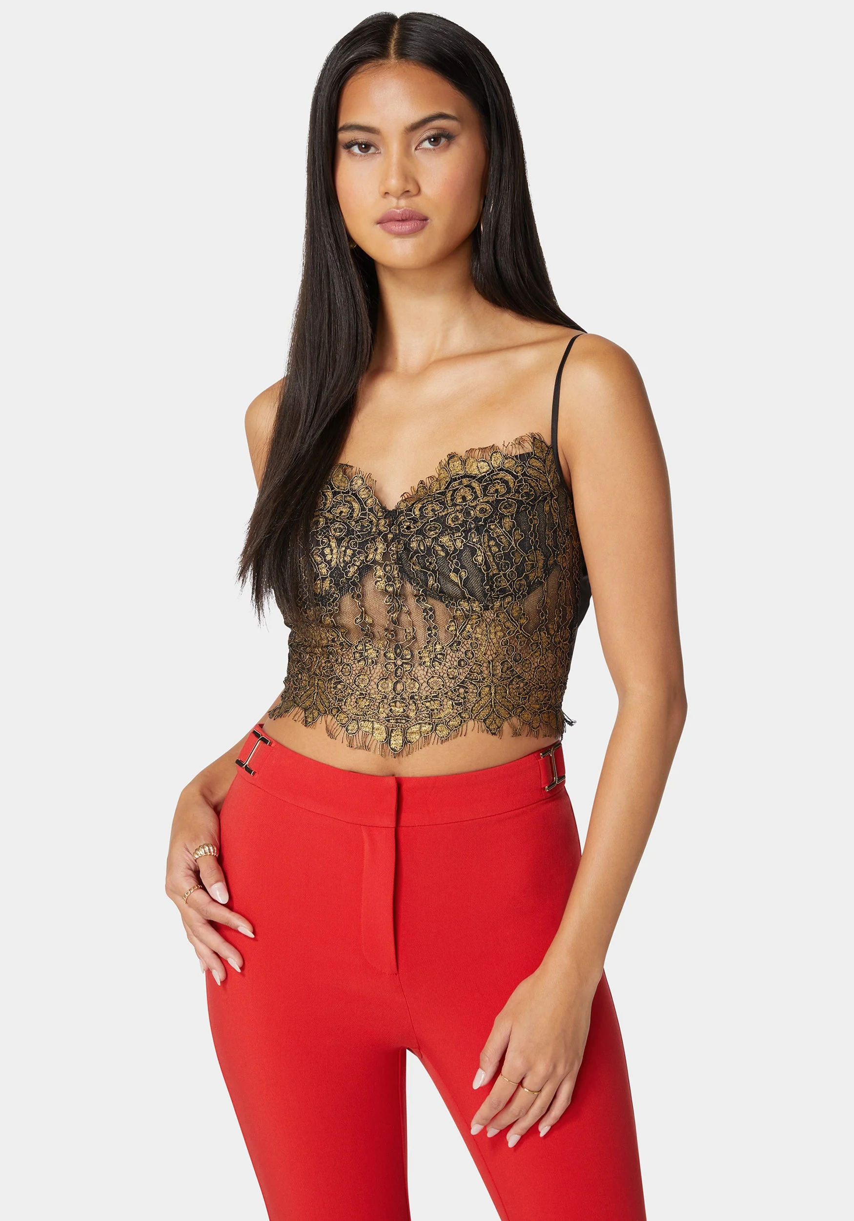 18836-metallic-foiled-scallop-edge-lace-corset-1.webp Metallic Foiled Scallop Edge Lace Corset