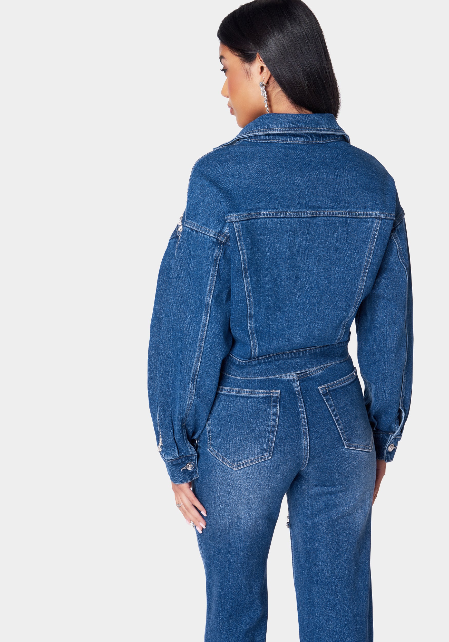 18908-rhinestone-detail-button-front-denim-jacket-3.jpg Rhinestone Detail Button Front Denim Jacket