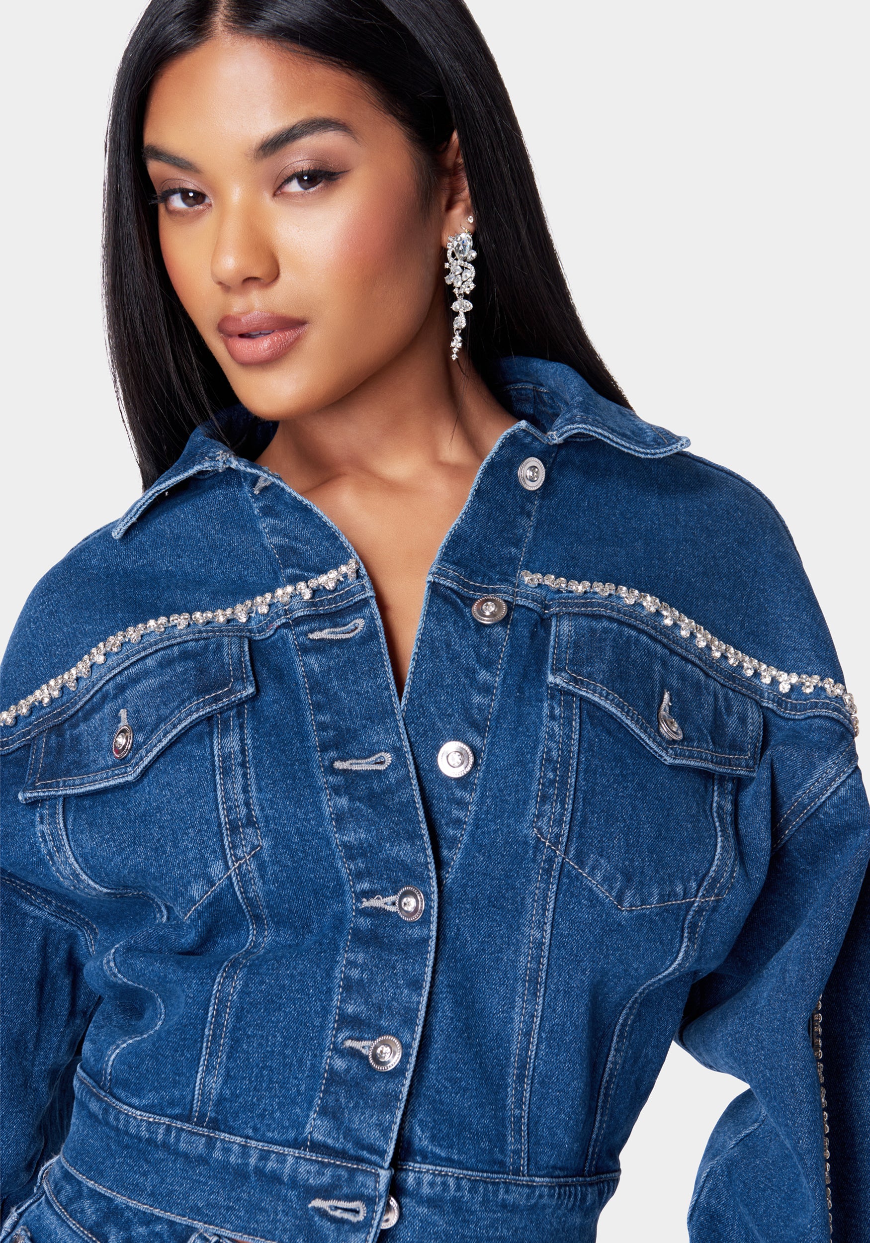 18908-rhinestone-detail-button-front-denim-jacket-4.jpg Rhinestone Detail Button Front Denim Jacket