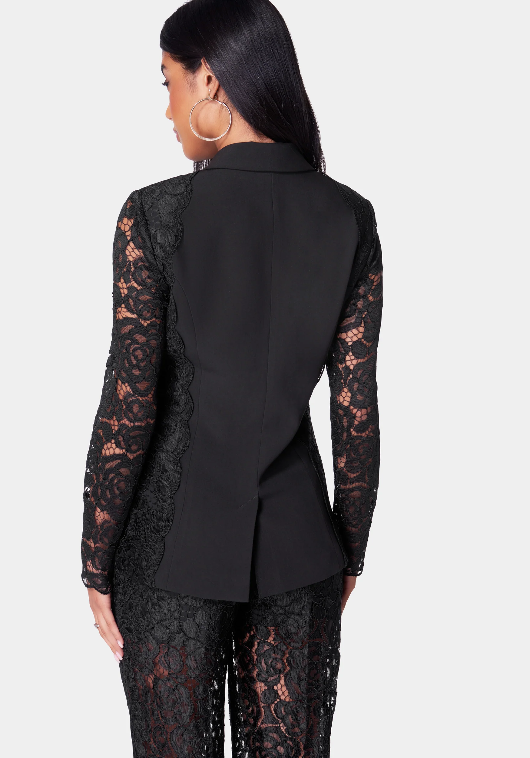 Lace Combo Tailored Jacket