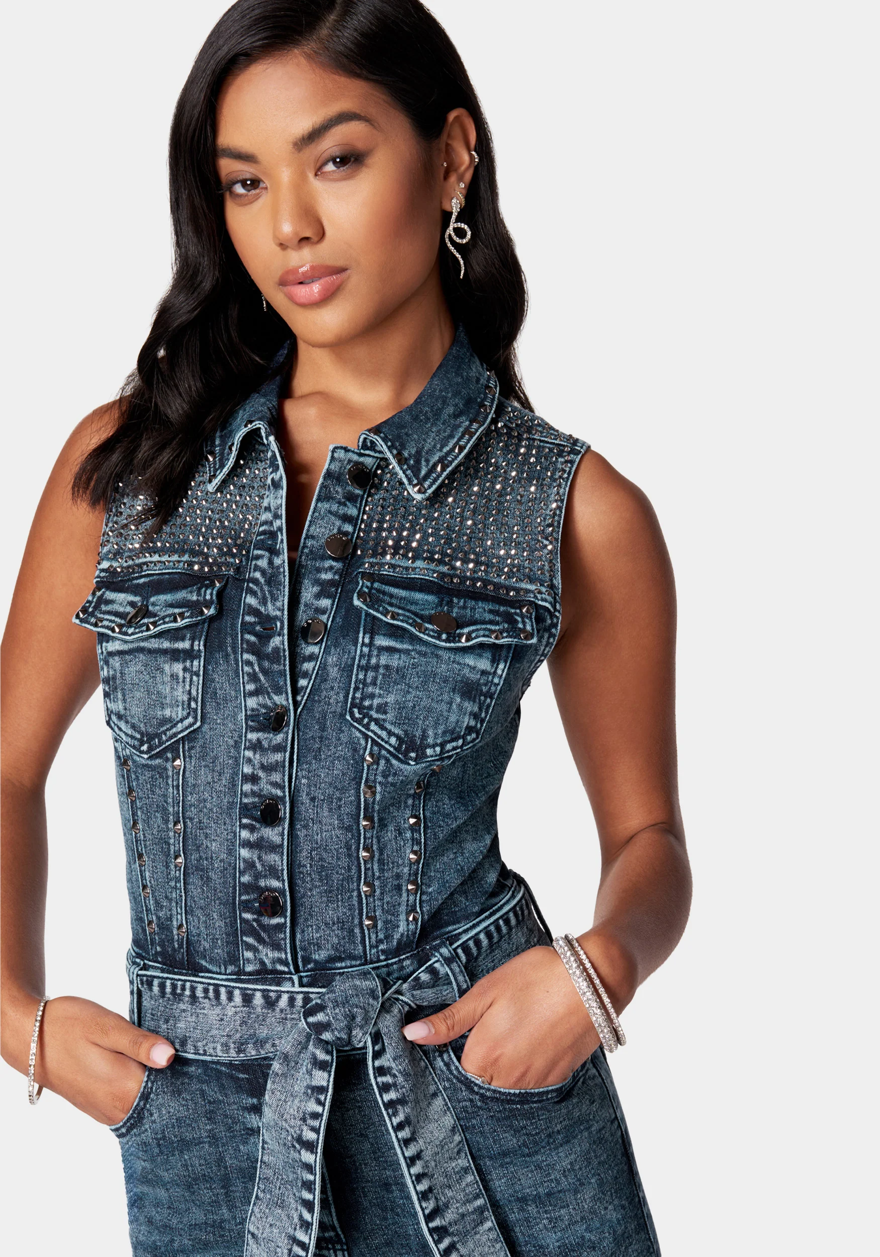 18922-sequin-sleeveless-cuffed-slim-leg-denim-jumpsuit-4.webp Sequin Sleeveless Cuffed Slim Leg Denim Jumpsuit