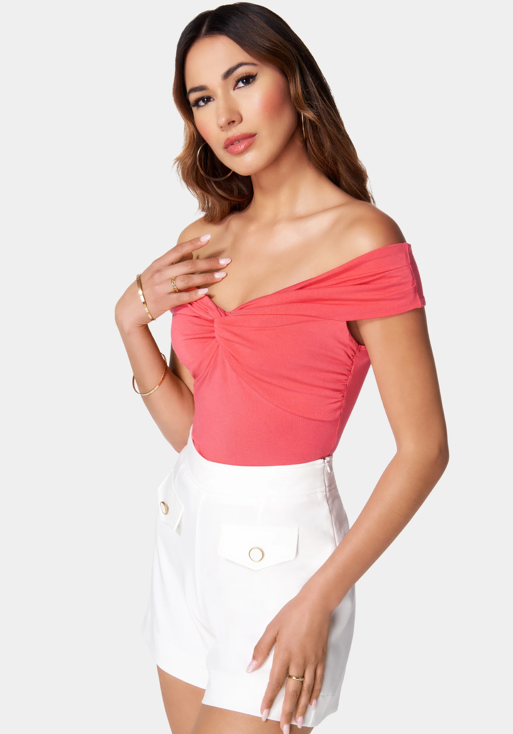 19072-off-shoulder-front-twist-draped-top-2.webp Off Shoulder Front Twist Draped Top