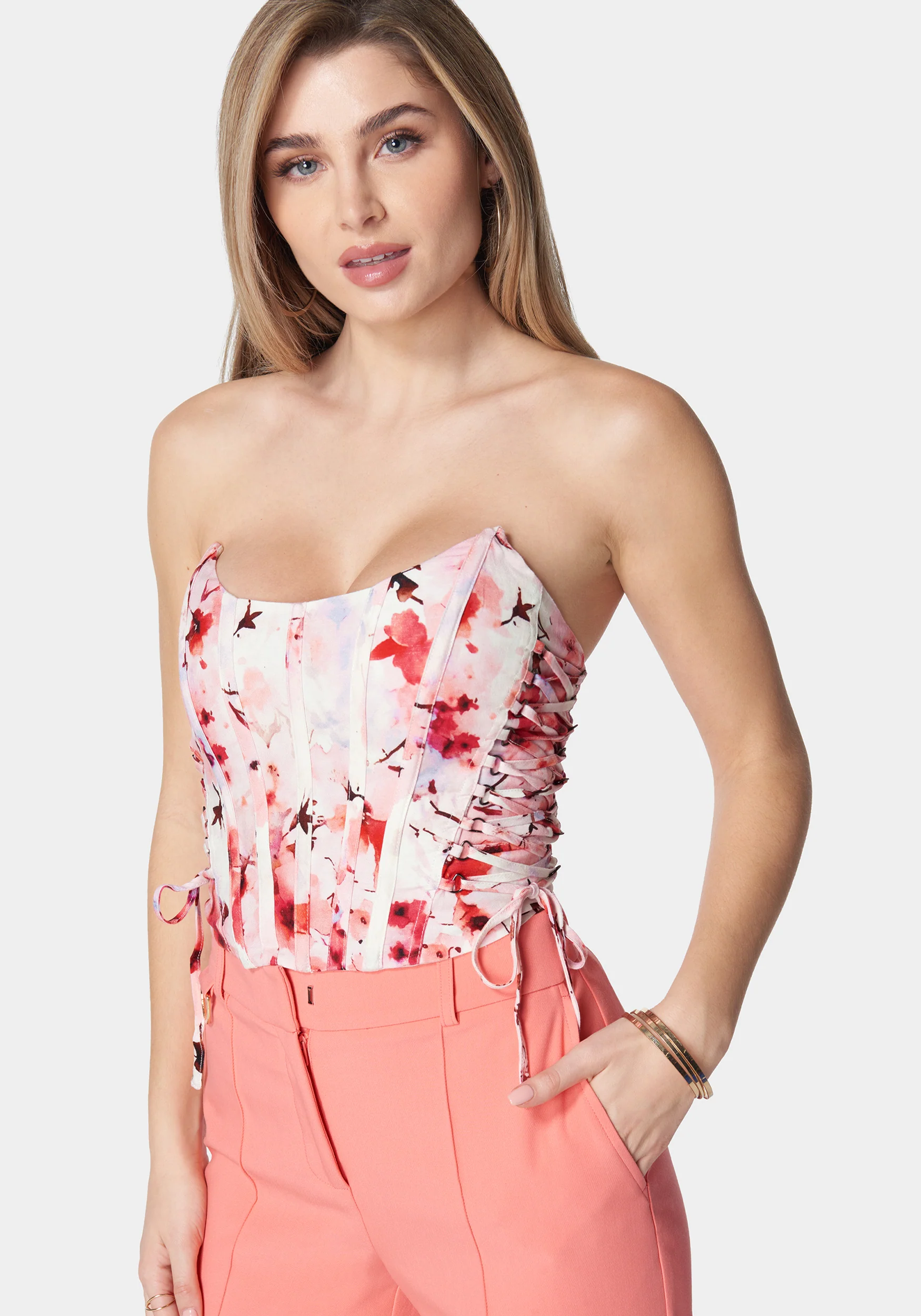 19166-scoop-neck-lace-up-printed-corset-top-2.webp Scoop Neck Lace Up Printed Corset Top