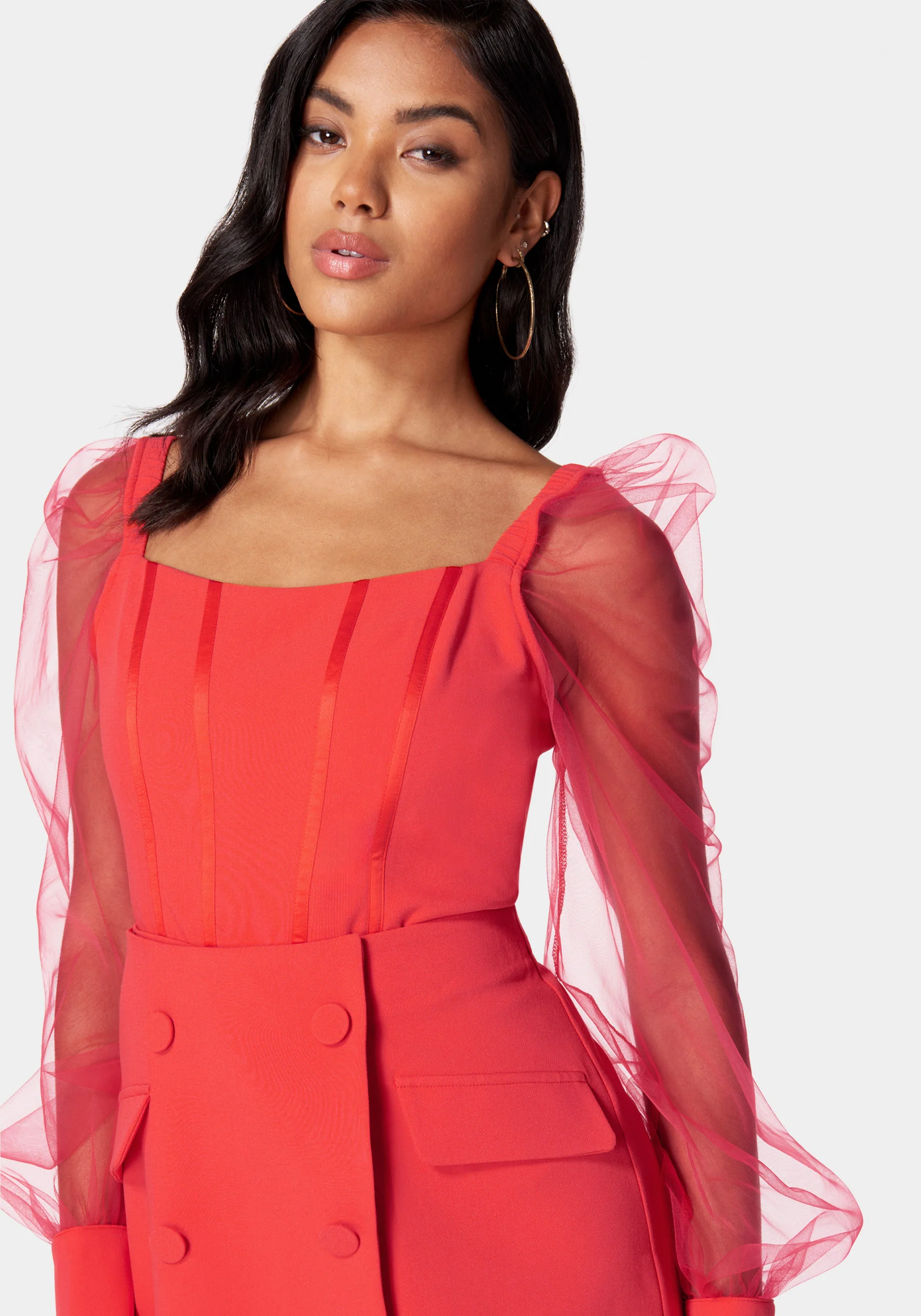 19275-mesh-sleeves-corset-illusion-tailored-romper-4.webp Mesh Sleeves Corset Illusion Tailored Romper