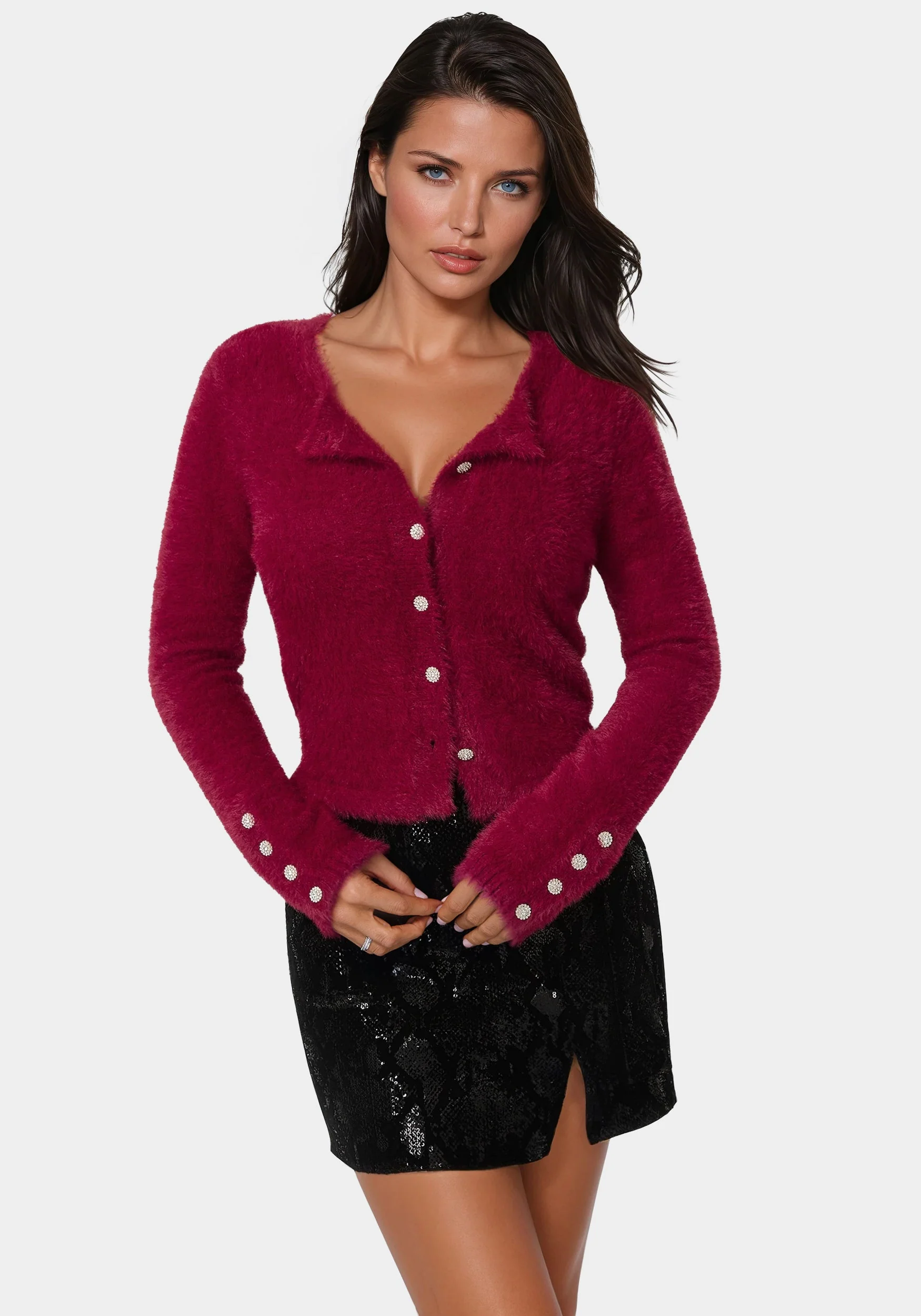 19377-jewel-button-fuzzy-cardigan-2.webp Jewel Button Fuzzy Cardigan