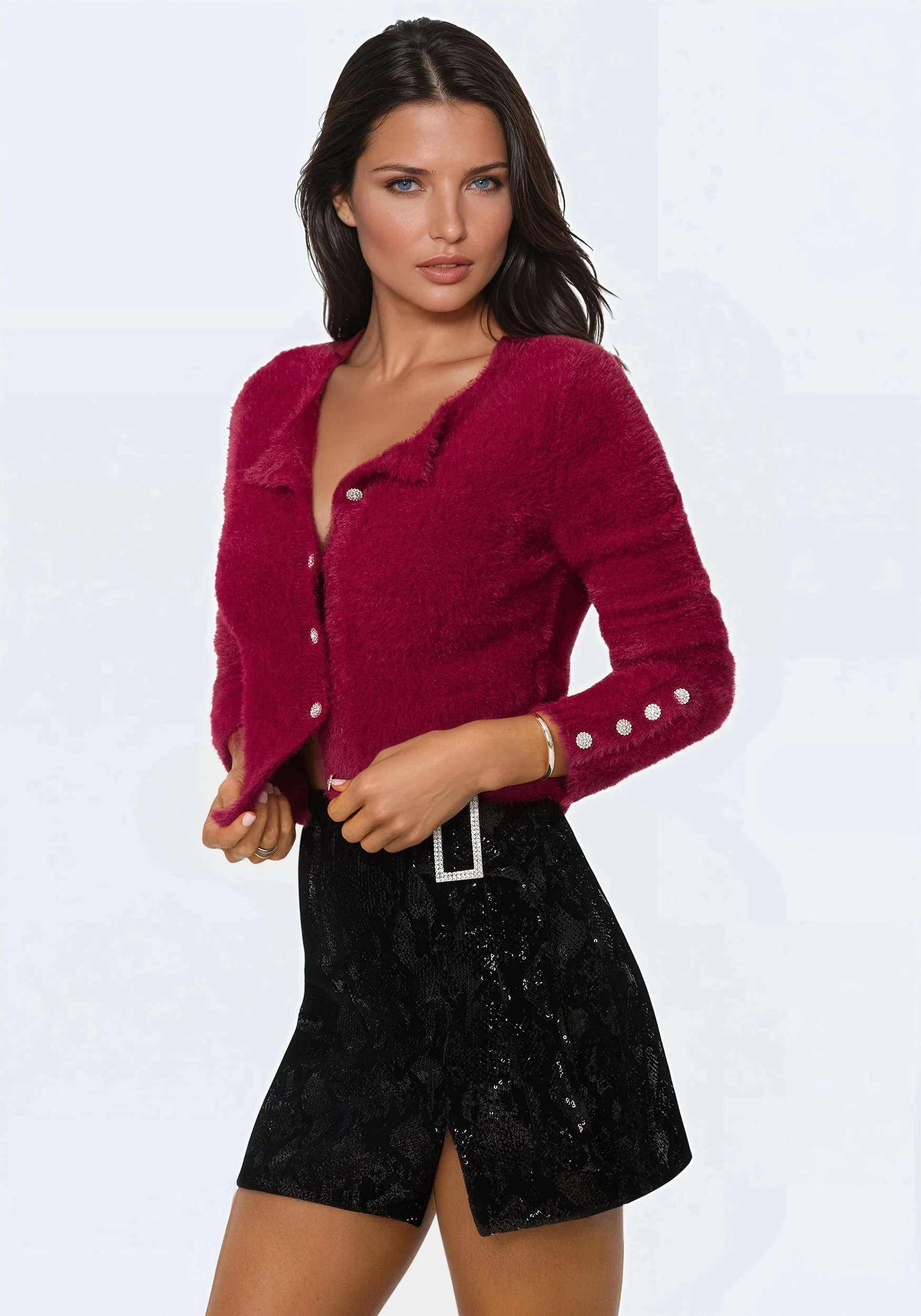 19377-jewel-button-fuzzy-cardigan-4.webp Jewel Button Fuzzy Cardigan