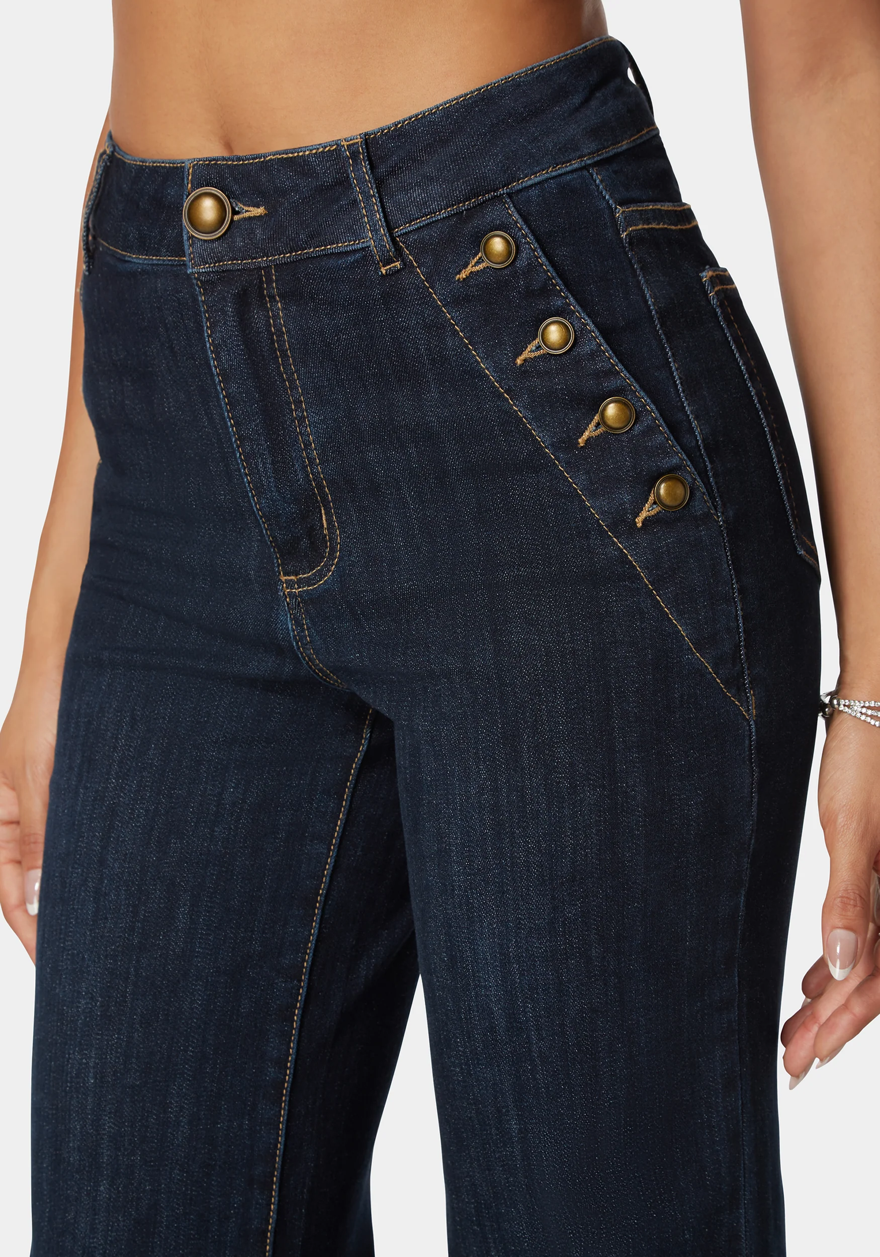 19383-high-waist-button-detail-flared-leg-jeans-4.webp High Waist Button Detail Flared Leg Jeans