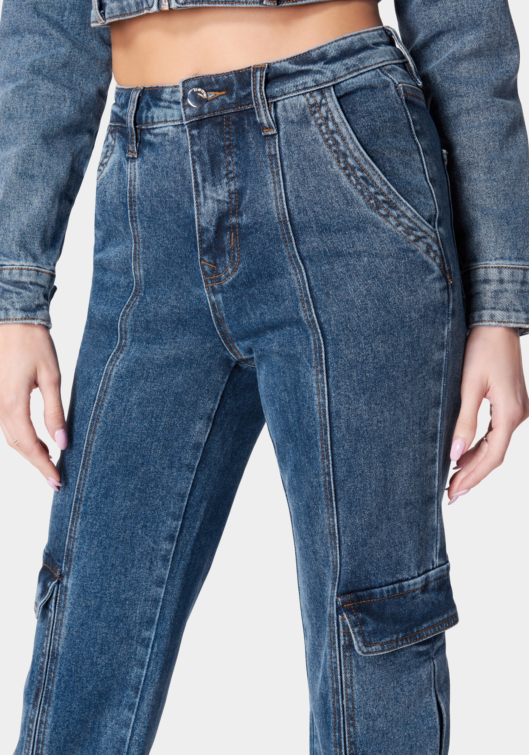 19420-natural-waist-wide-leg-cargo-denim-jeans-4.jpg Natural Waist Wide Leg Cargo Denim Jeans