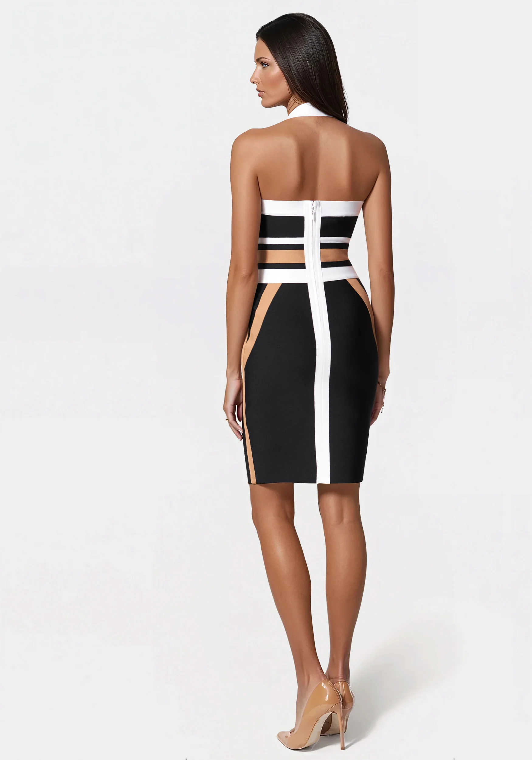 195-halter-neck-bandage-dress-3.webp Halter Neck Bandage Dress
