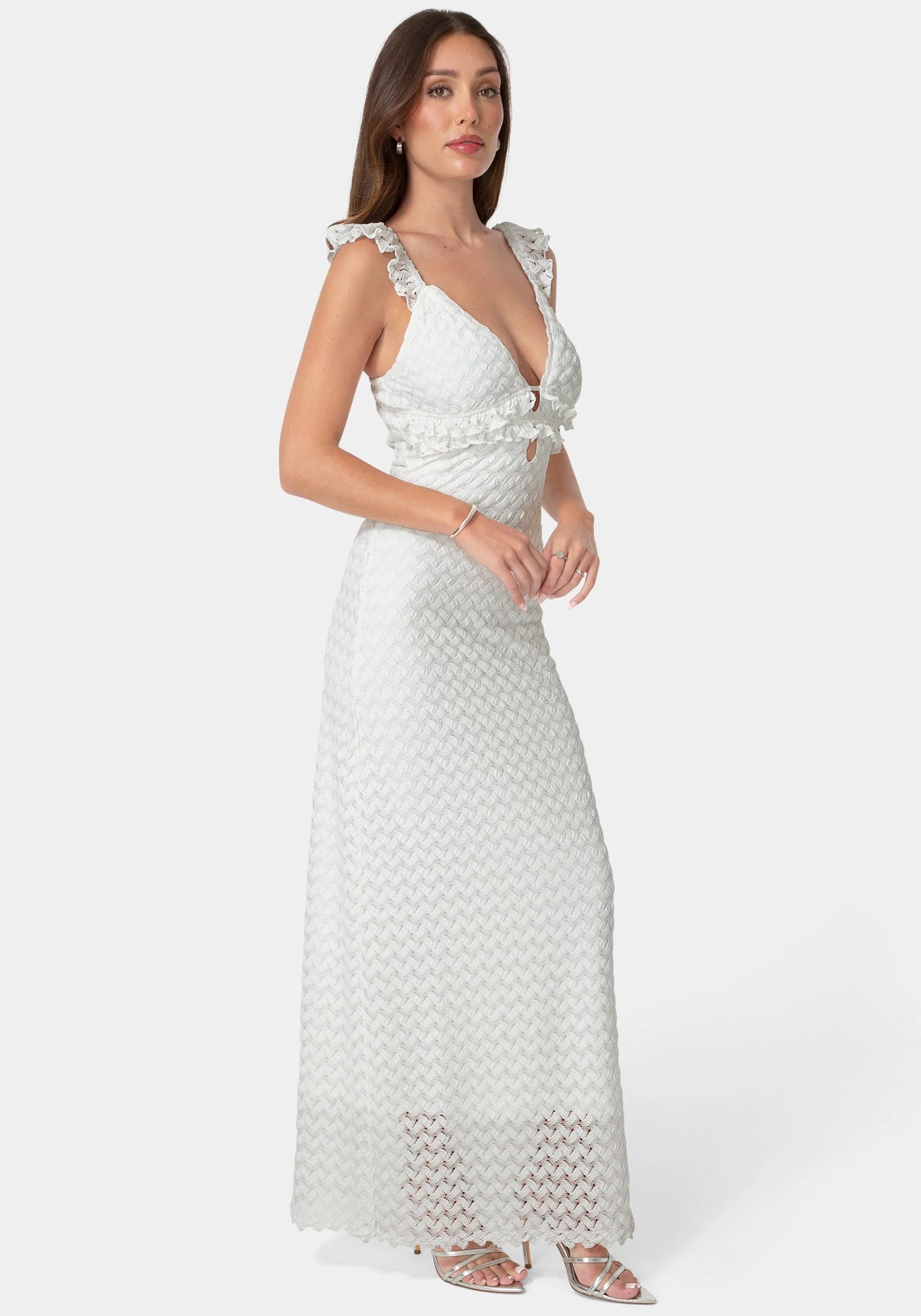 Lace Keyhole Maxi Dress