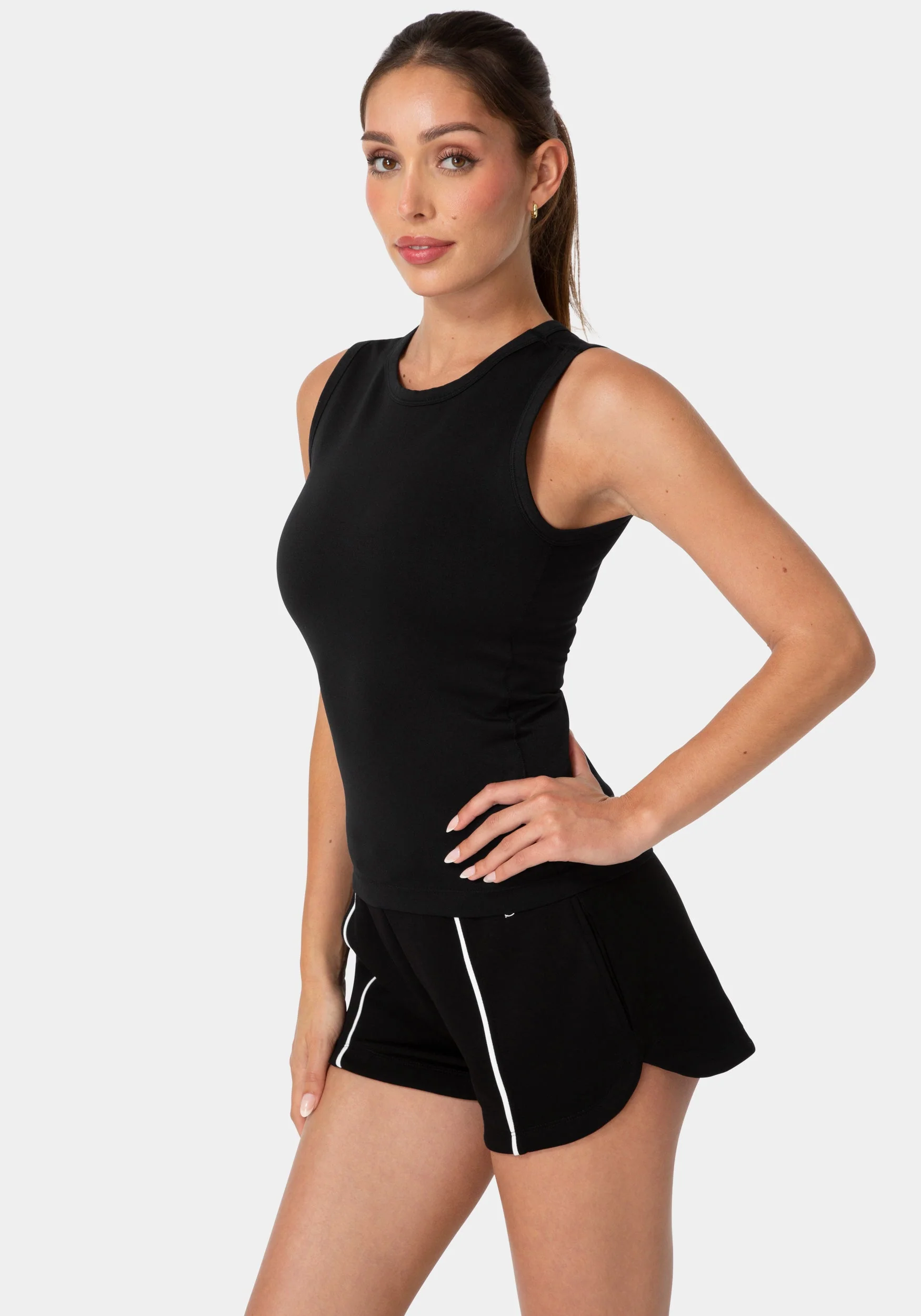2091-double-front-seamless-tank-with-foil-logo-1.webp Double Front Seamless Tank With Foil Logo