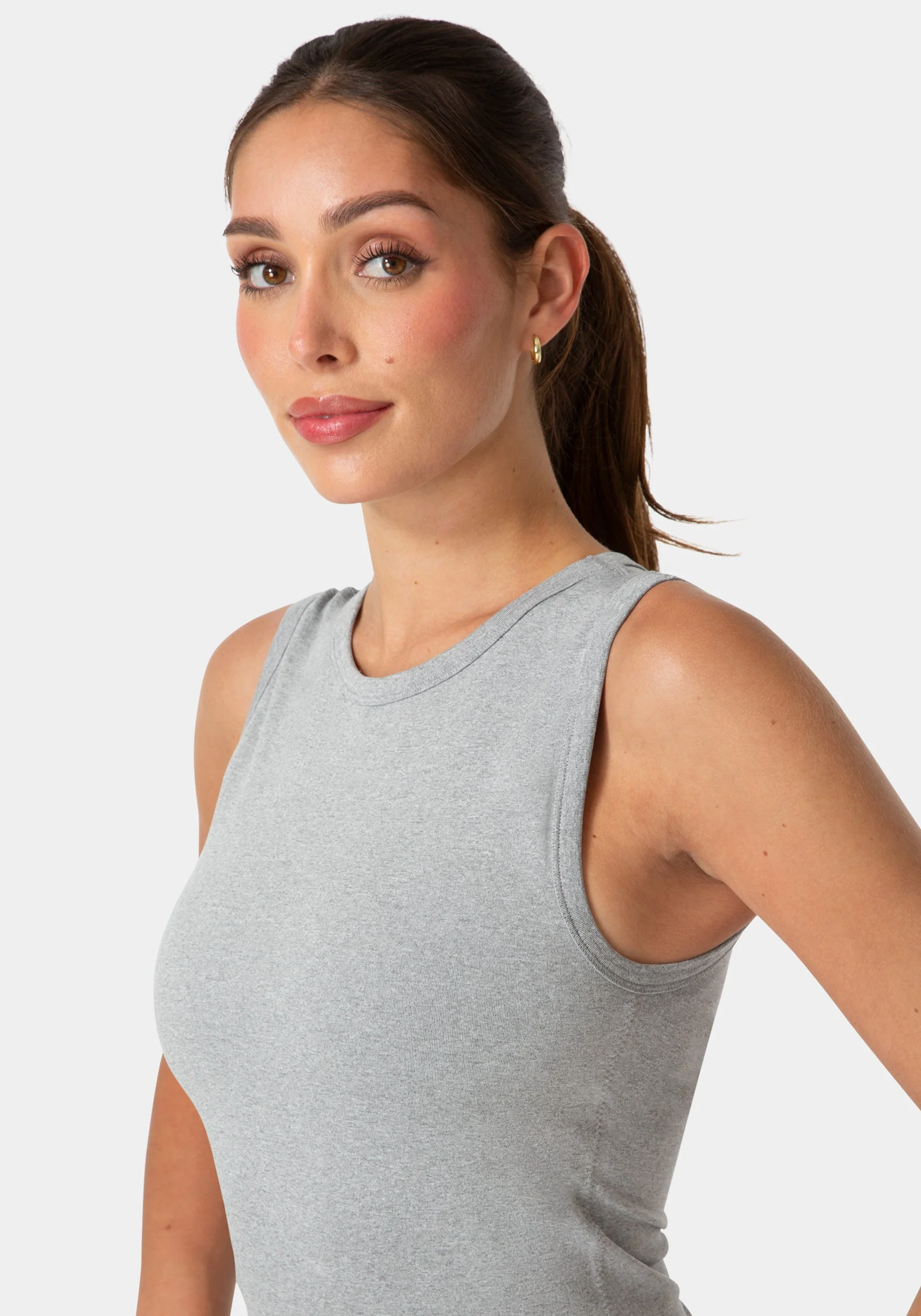 Double Front Seamless Tank With Foil Logo