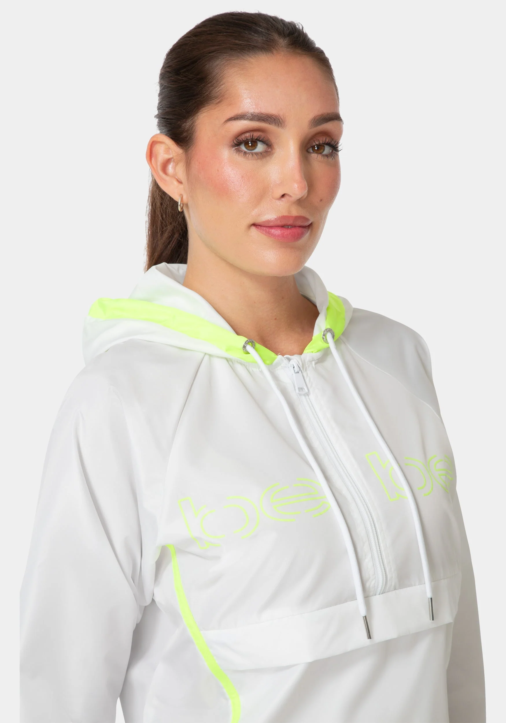 Bebe Half Zip Packable Woven Jacket