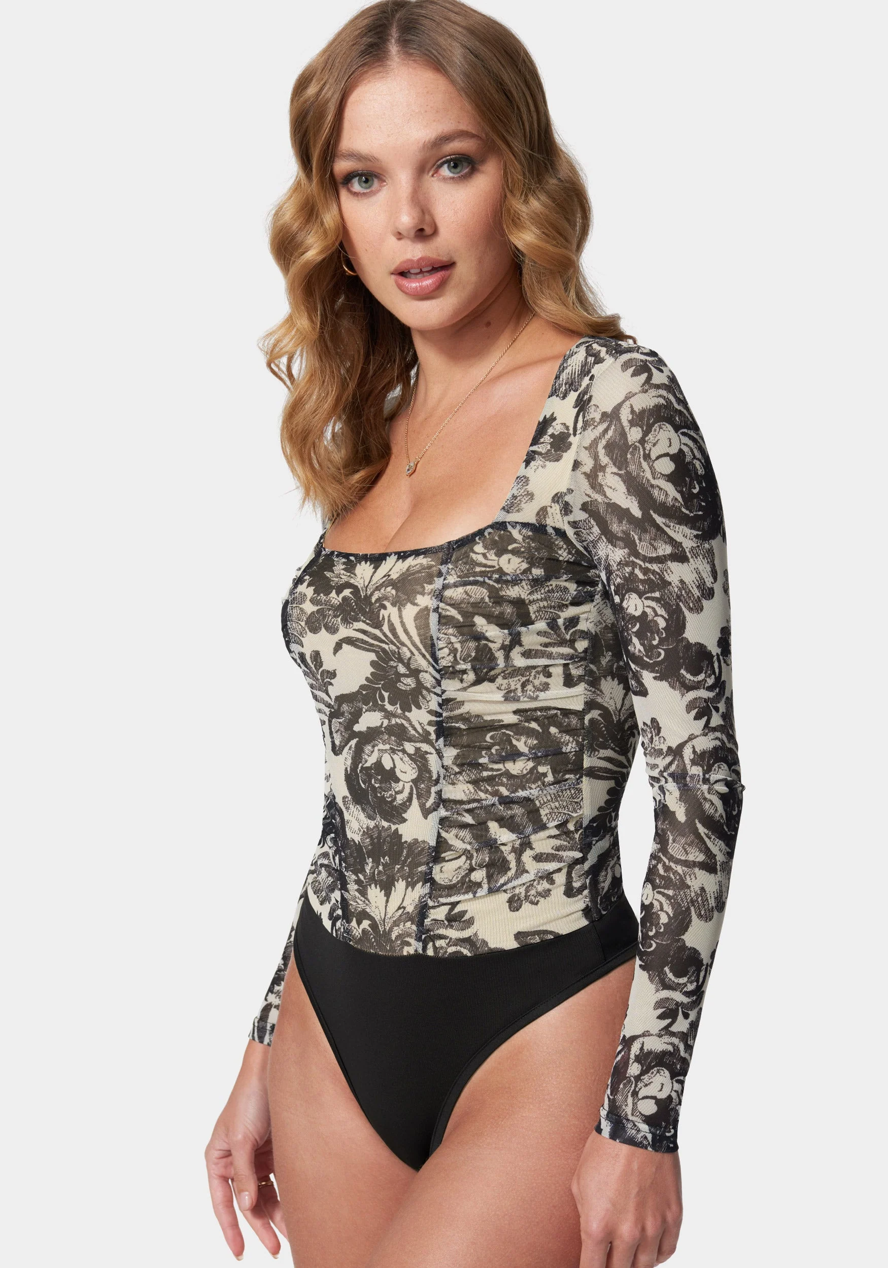 2370-mesh-long-sleeve-ruched-bodysuit-2.webp Mesh Long Sleeve Ruched Bodysuit